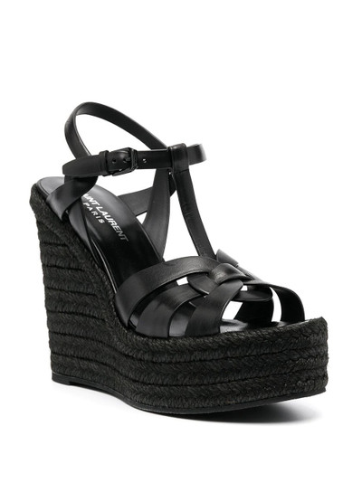 SAINT LAURENT Tribute 130mm wedge sandals outlook