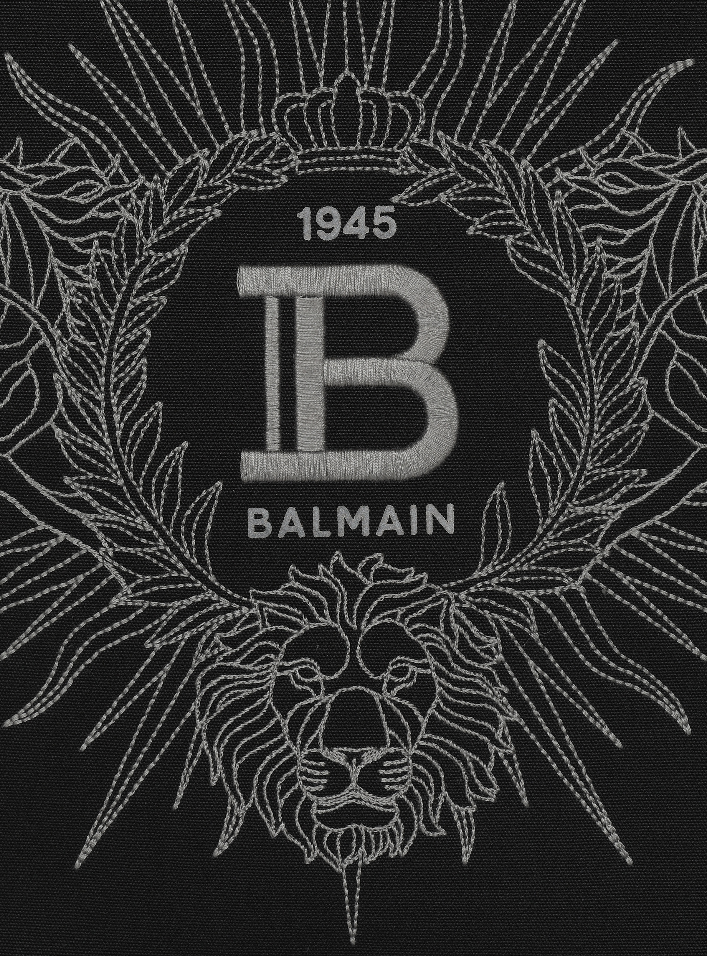 Balmain Varsity monogrammed canvas and leather tote bag - 7