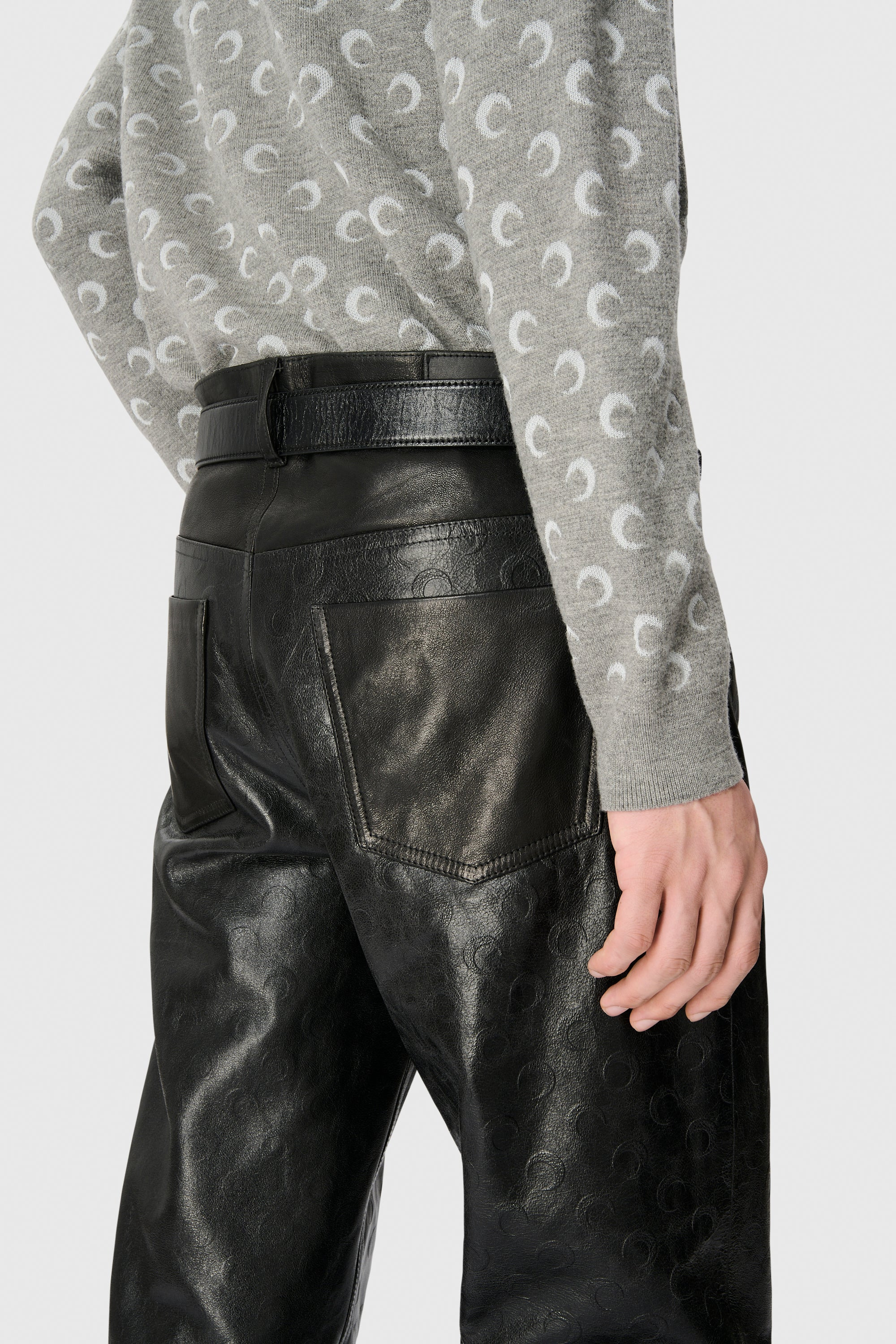 MOON JACQUARD KNIT CREWNECK SWEATER - 5