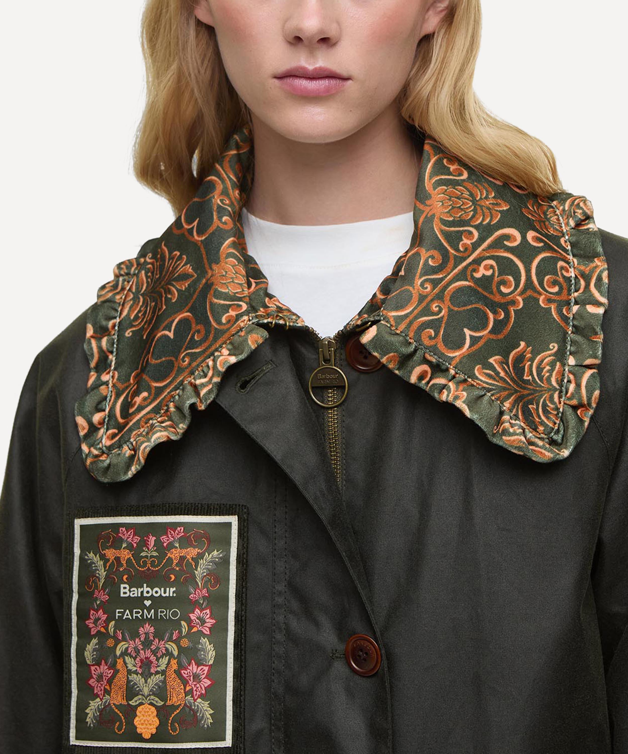 Barbour Barbour x FARM Rio Maria-Clara Waxed Jacket | REVERSIBLE