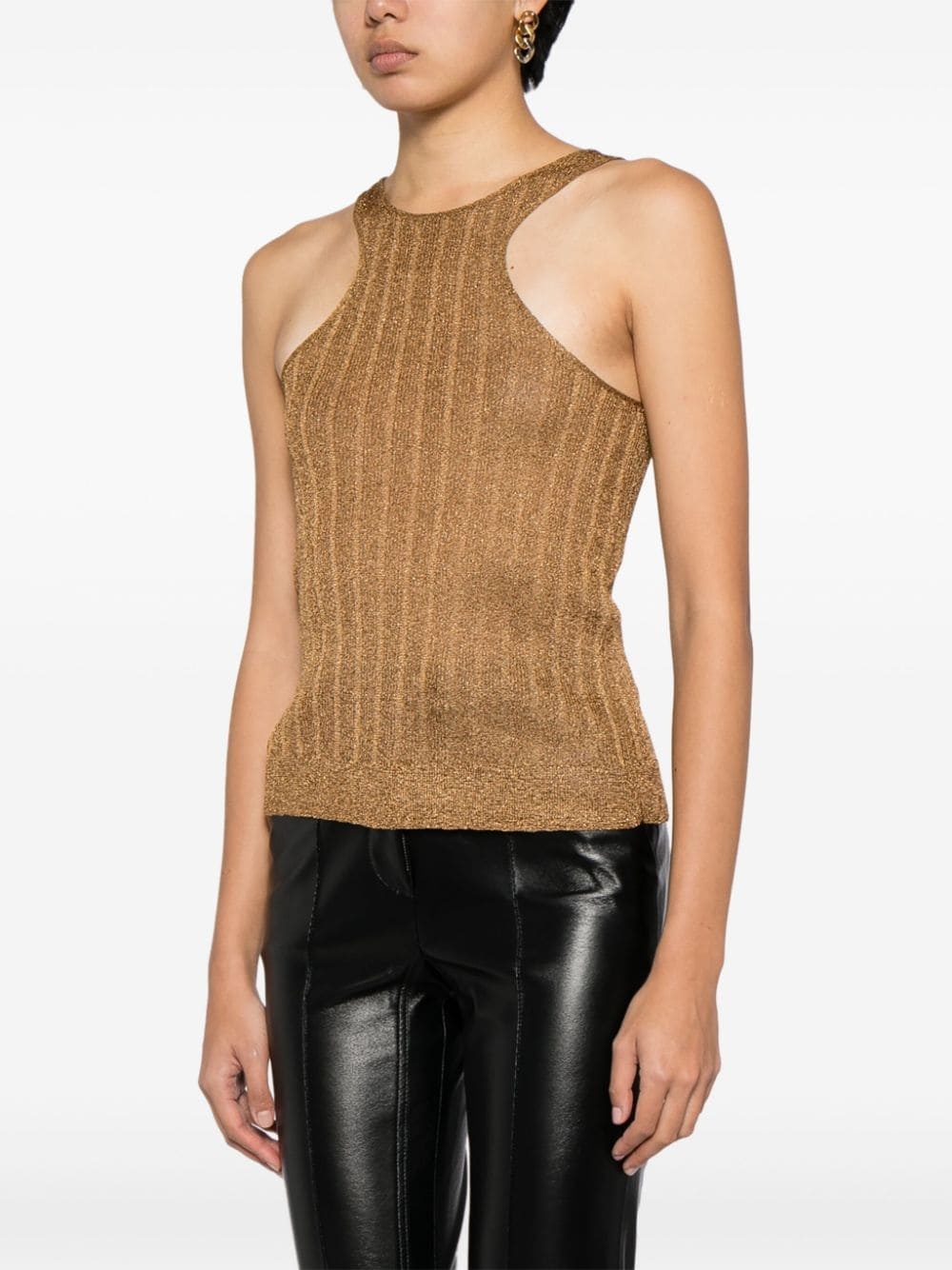 metallic sleeveless top - 3