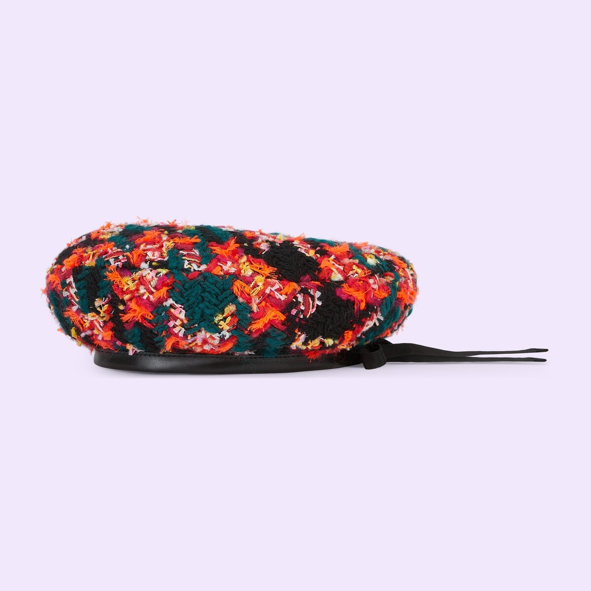 Check lamé tweed beret - 2
