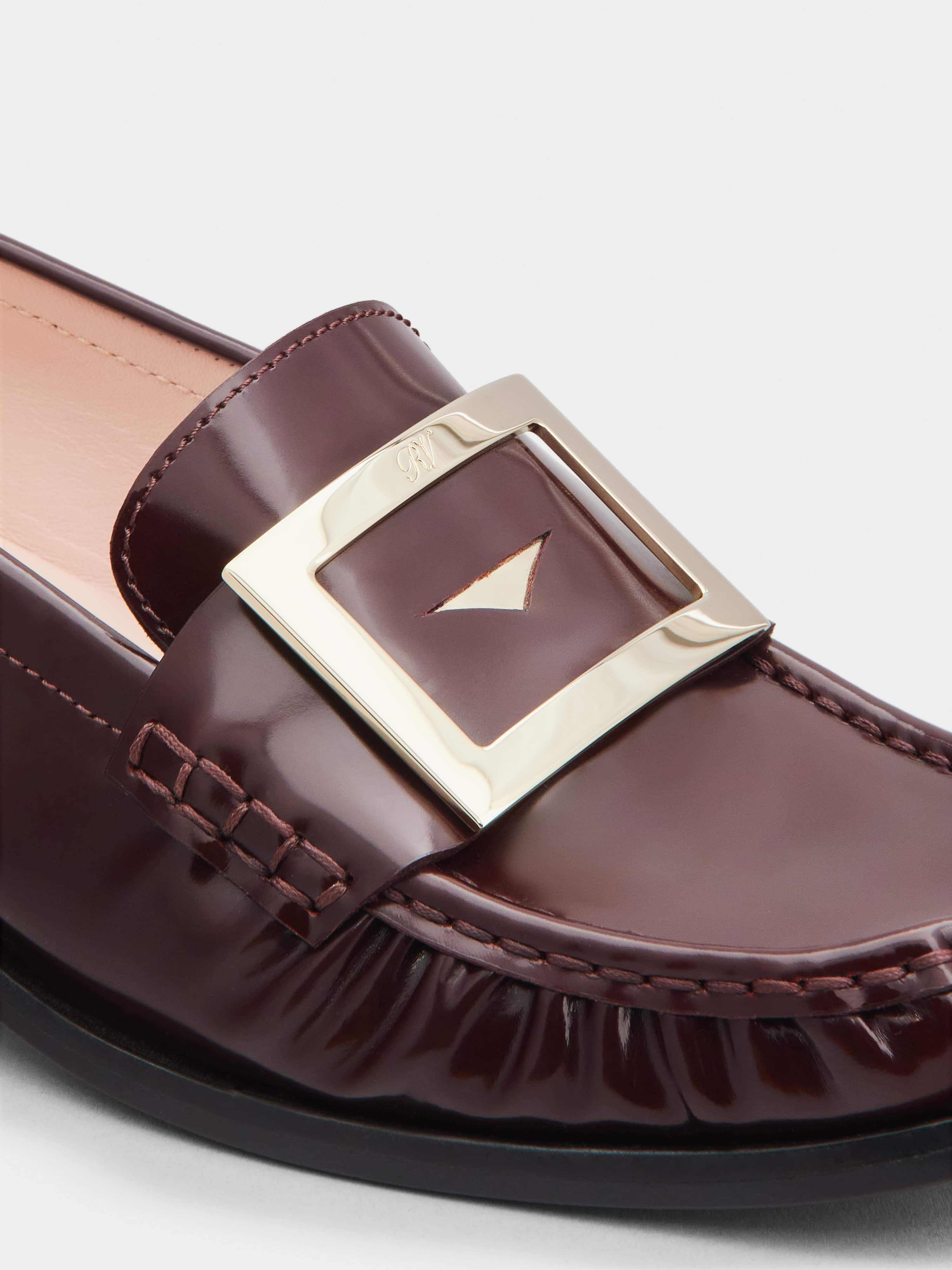 Preppy Viv' Metal Buckle Loafers in Patent Leather - 3