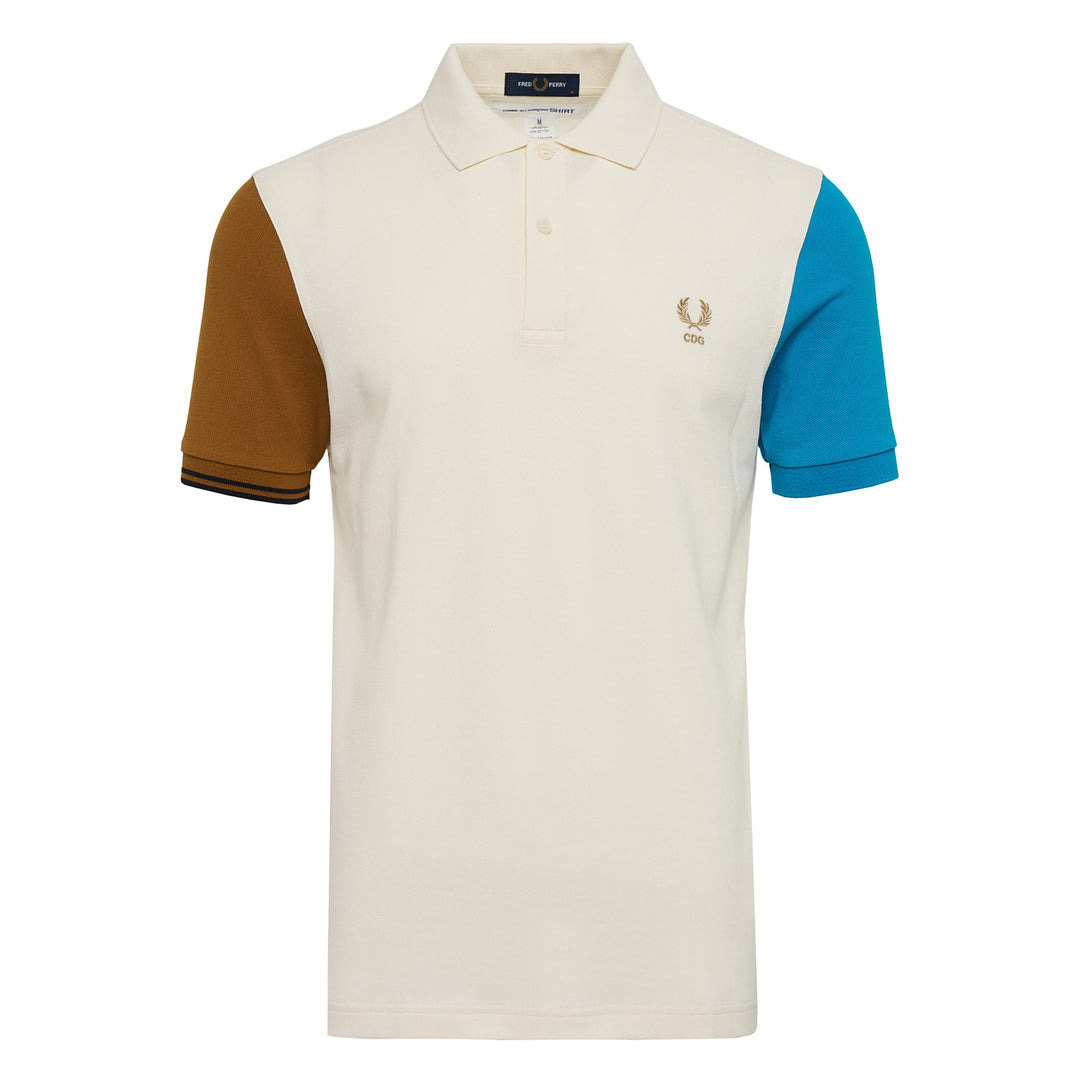 CDG SHIRT x FRED PERRY Color-Block Polo Shirt - 1