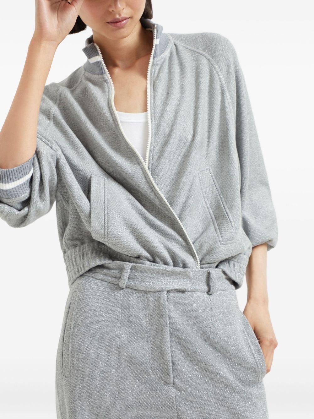 cotton-blend bomber jacket - 6
