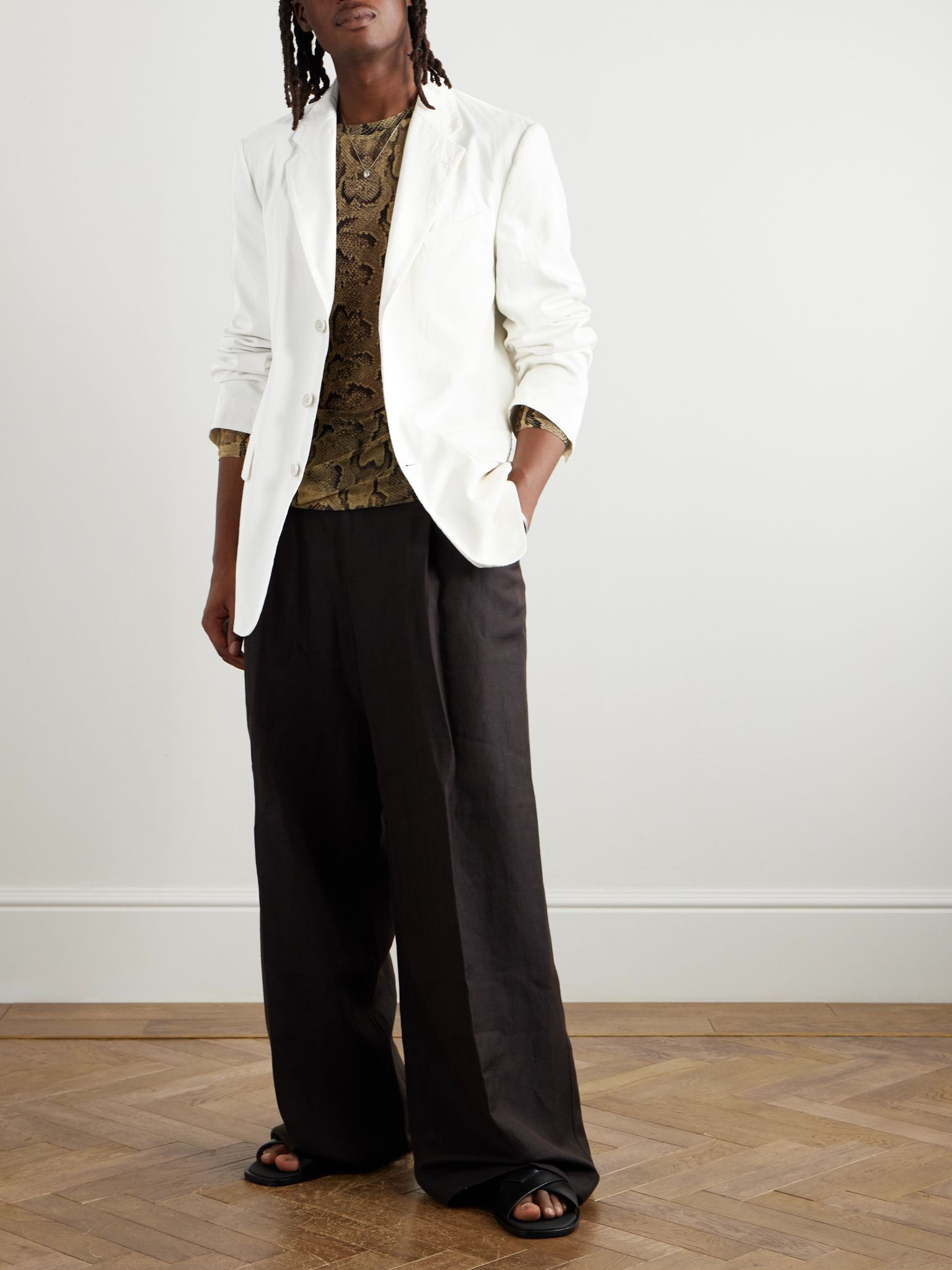 Cotton-Twill Blazer White - 2