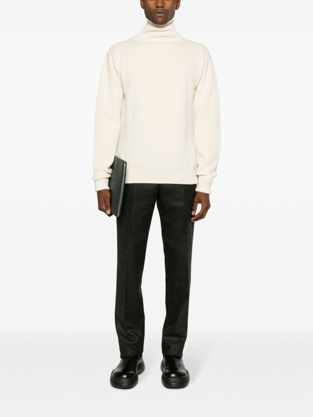 roll-neck wool jumper - 2