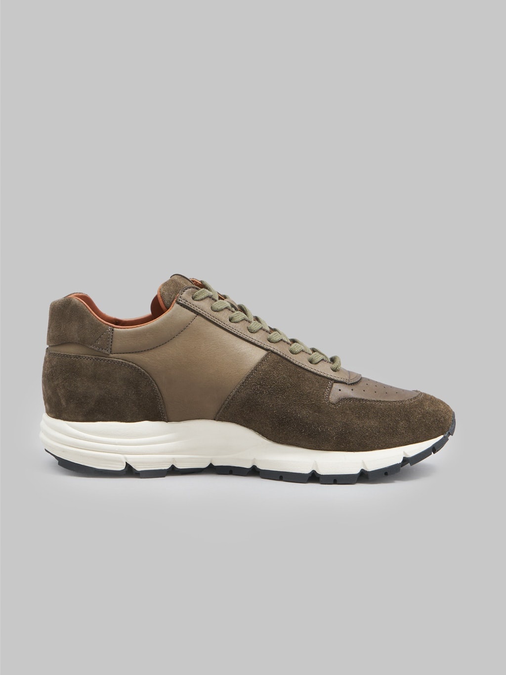 Viberg Sneaker Dark Olive Janus Calf Suede - 5
