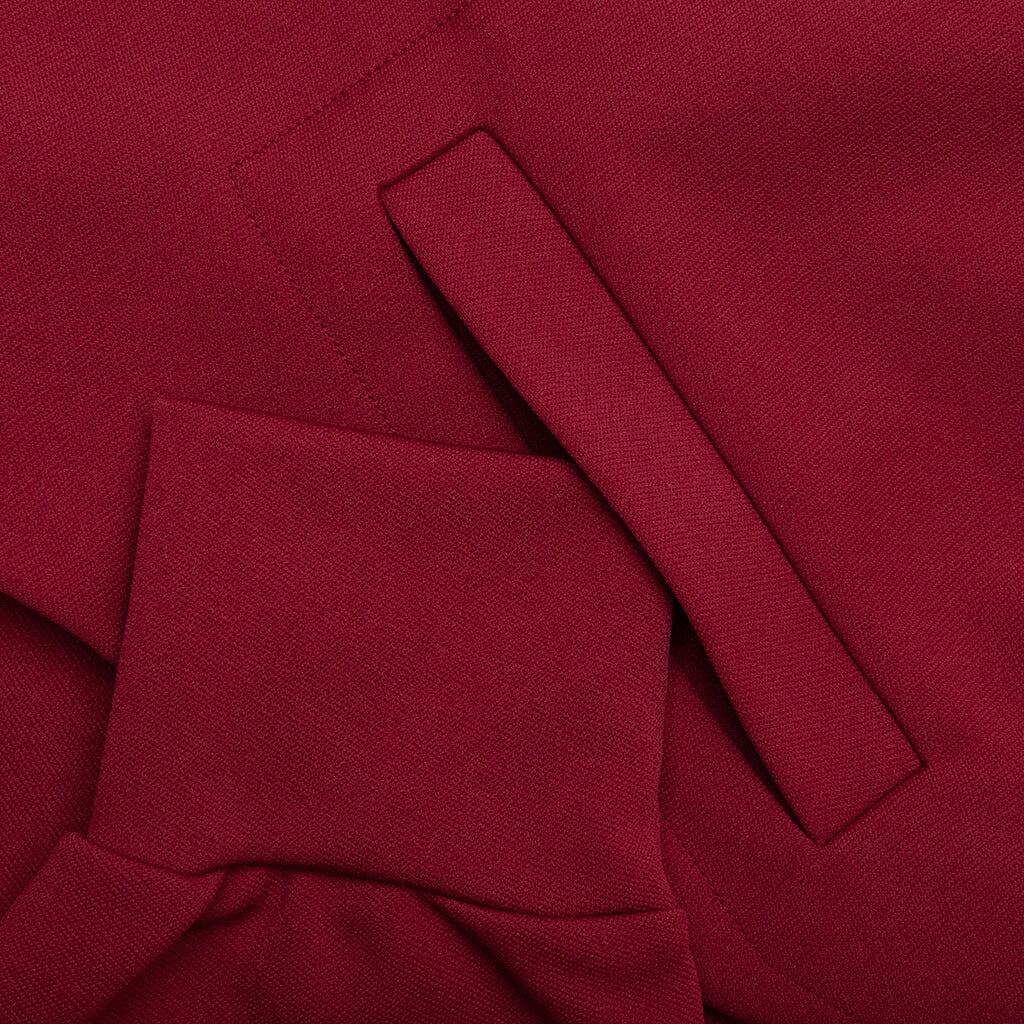 COMME DES GARCONS PLAY X THE ARTIST INVADER WOMEN'S FULL-ZIP HOODIE - BURGUNDY - 4