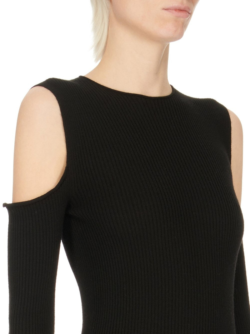 Cape ribbed-knit maxi dress 4