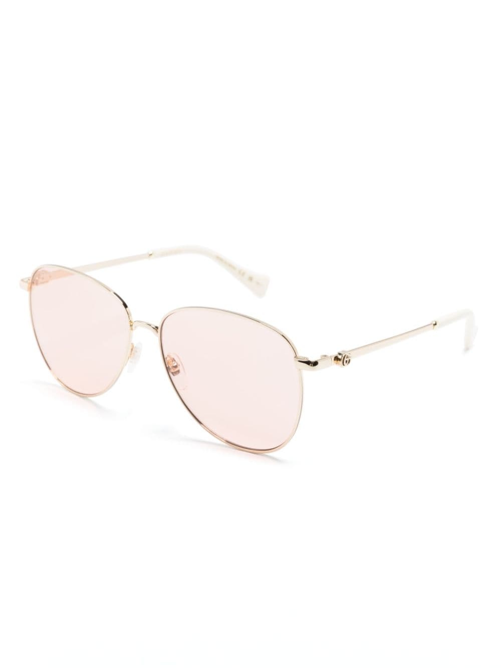 pilot-frame straight-arms sunglasses - 2