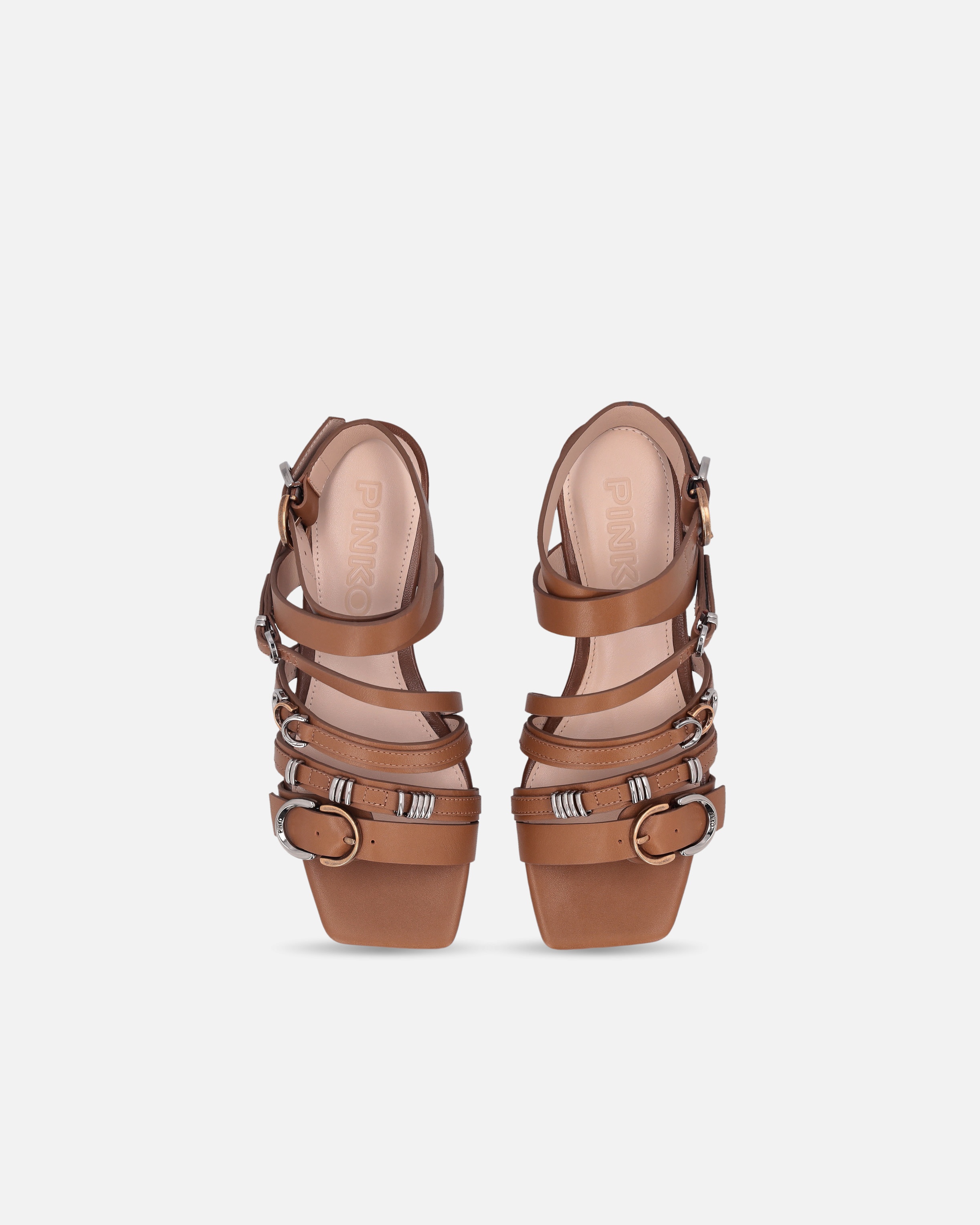 FLAT SANDALS WITH BRAIDED STRAPS AND METALLIC DETAILS - 9