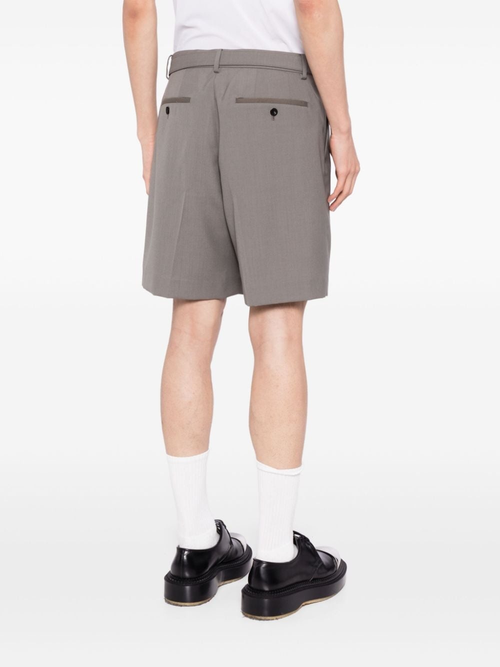 Belted mid-rise shorts - 4