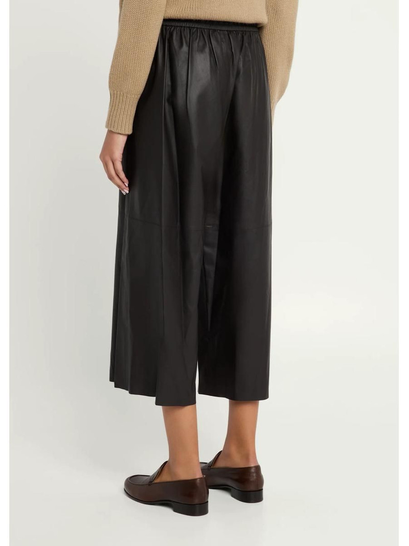 Wide Lambskin Leather Culottes 3