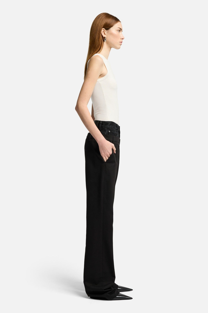 Double Waist Trouser in Black 6