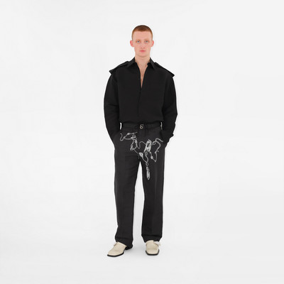 Burberry Knight Hardware Canvas Trousers outlook