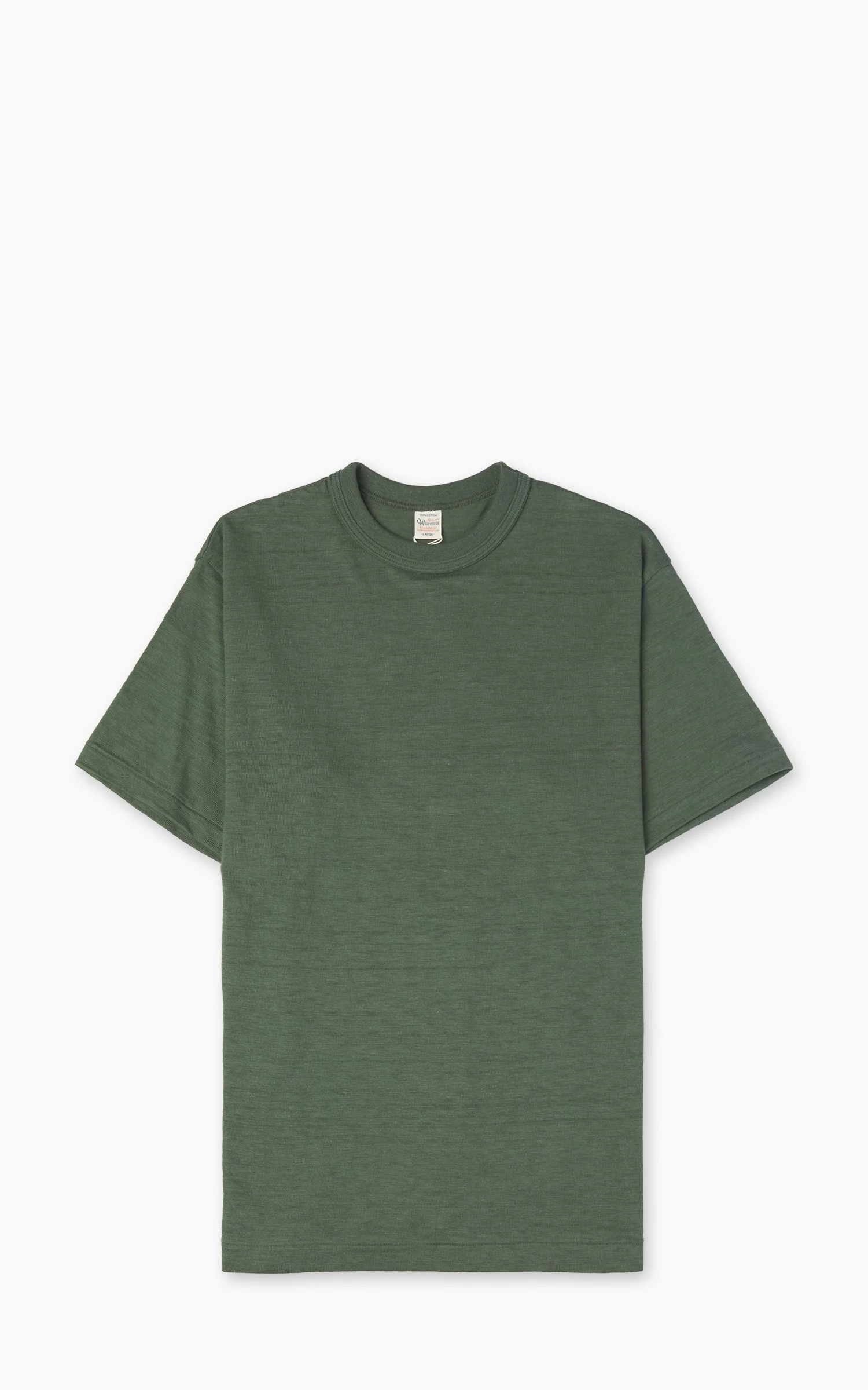 WAREHOUSE & CO. LOT 4601 PLAIN T-SHIRT GREEN - 1