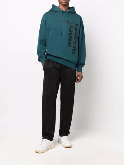 Helmut Lang logo-print oversized hoodie outlook