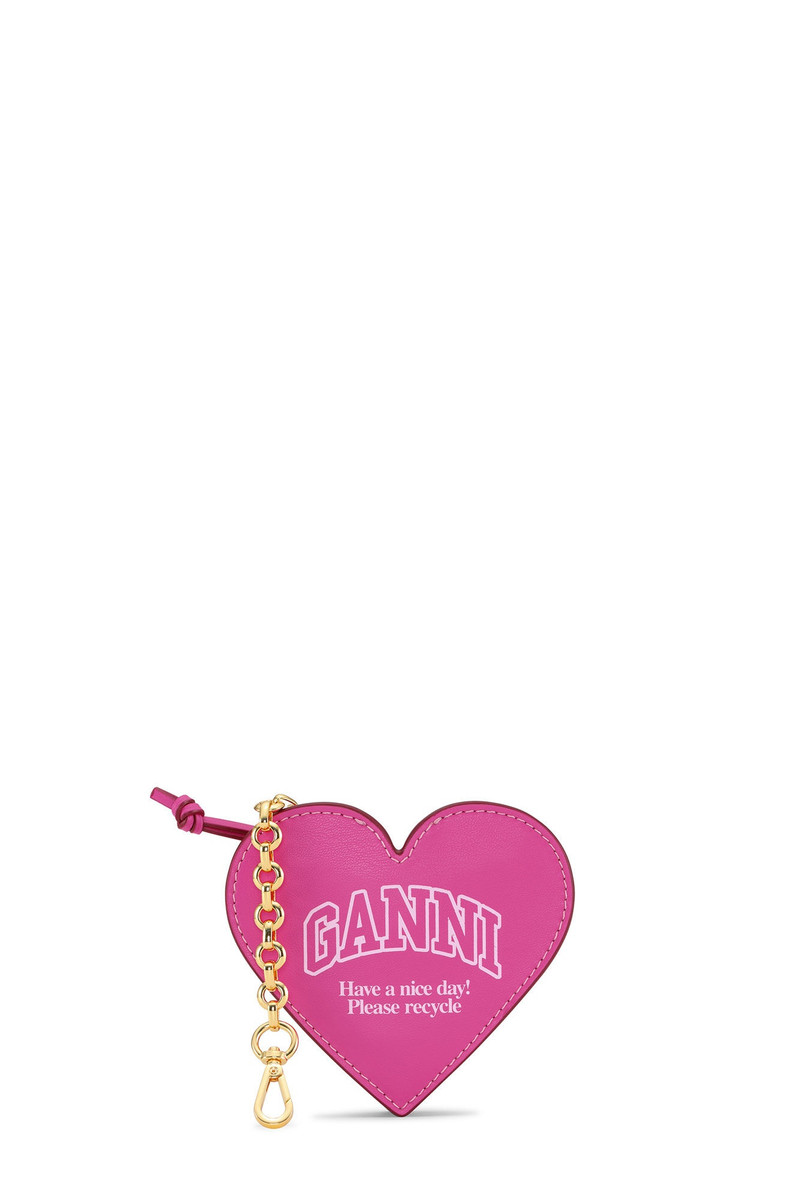 PINK FUNNY HEART ZIPPED COIN PURSE 1