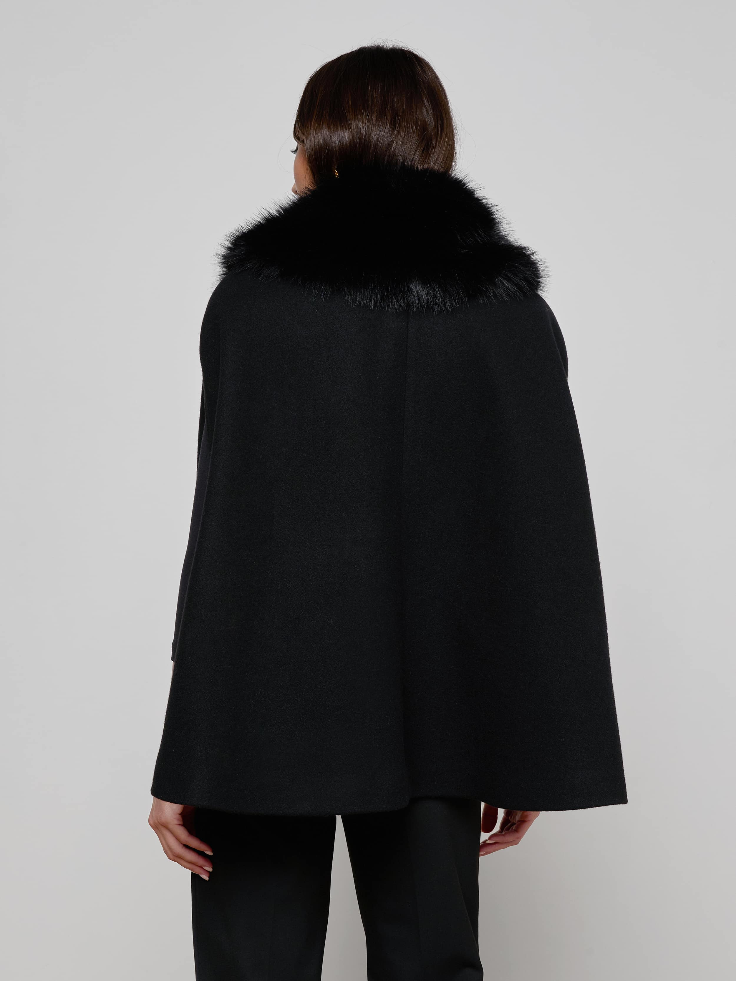 Chana Faux Fur Cape - 5