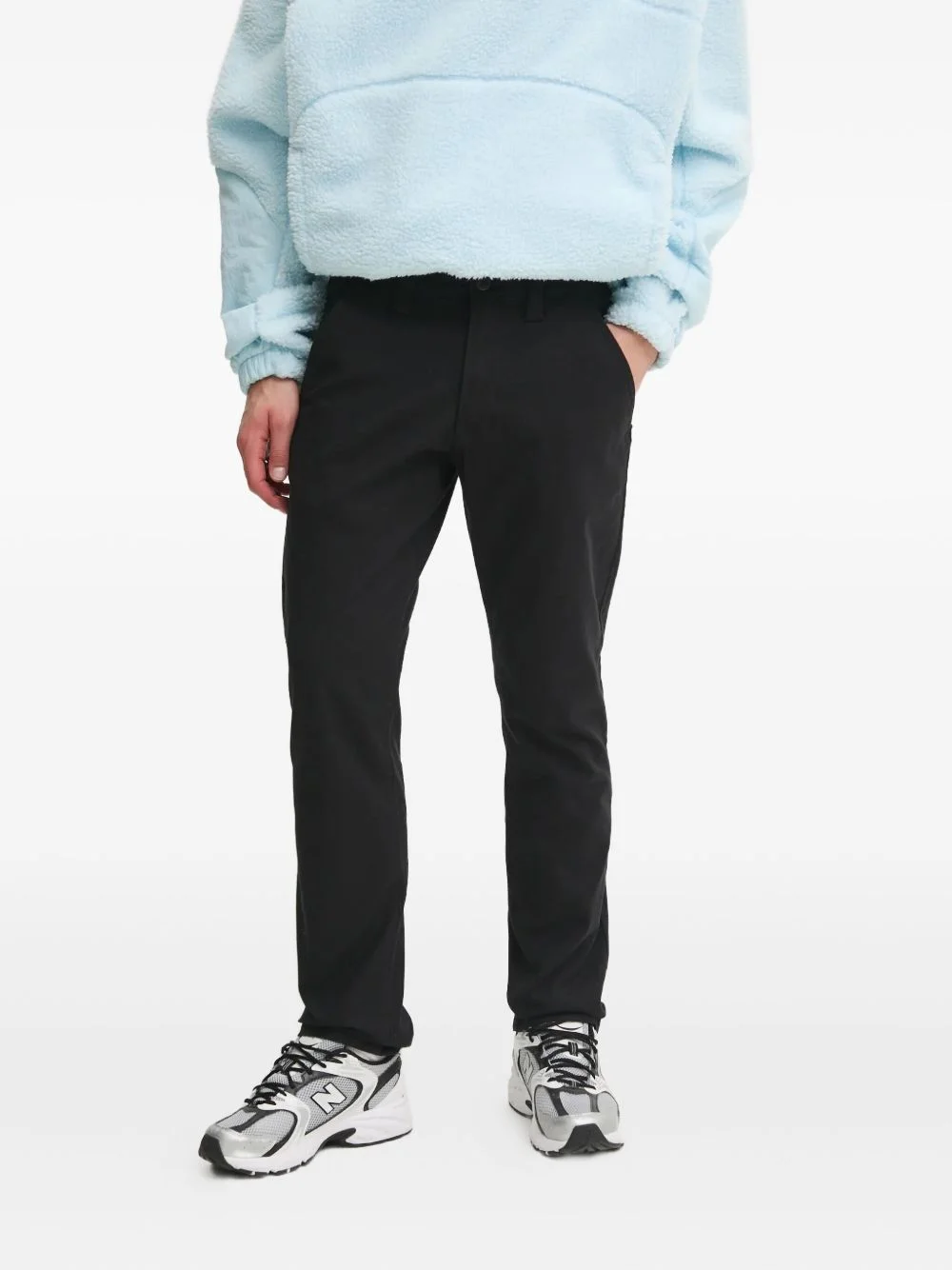 logo-patch side-pocket trousers - 1