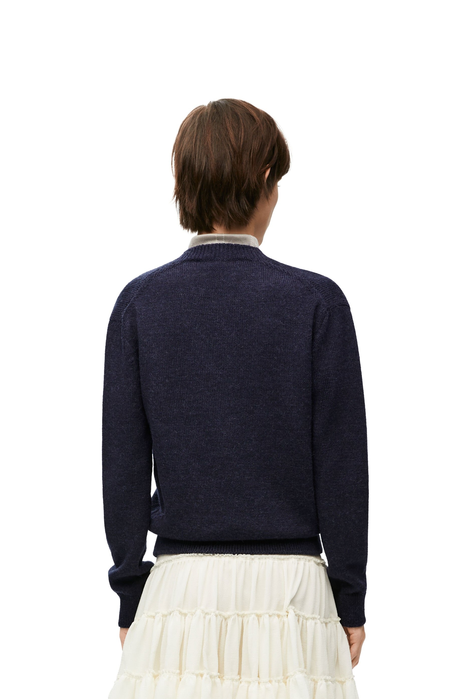 Trompe l'oeil sweater in wool and silk - 4