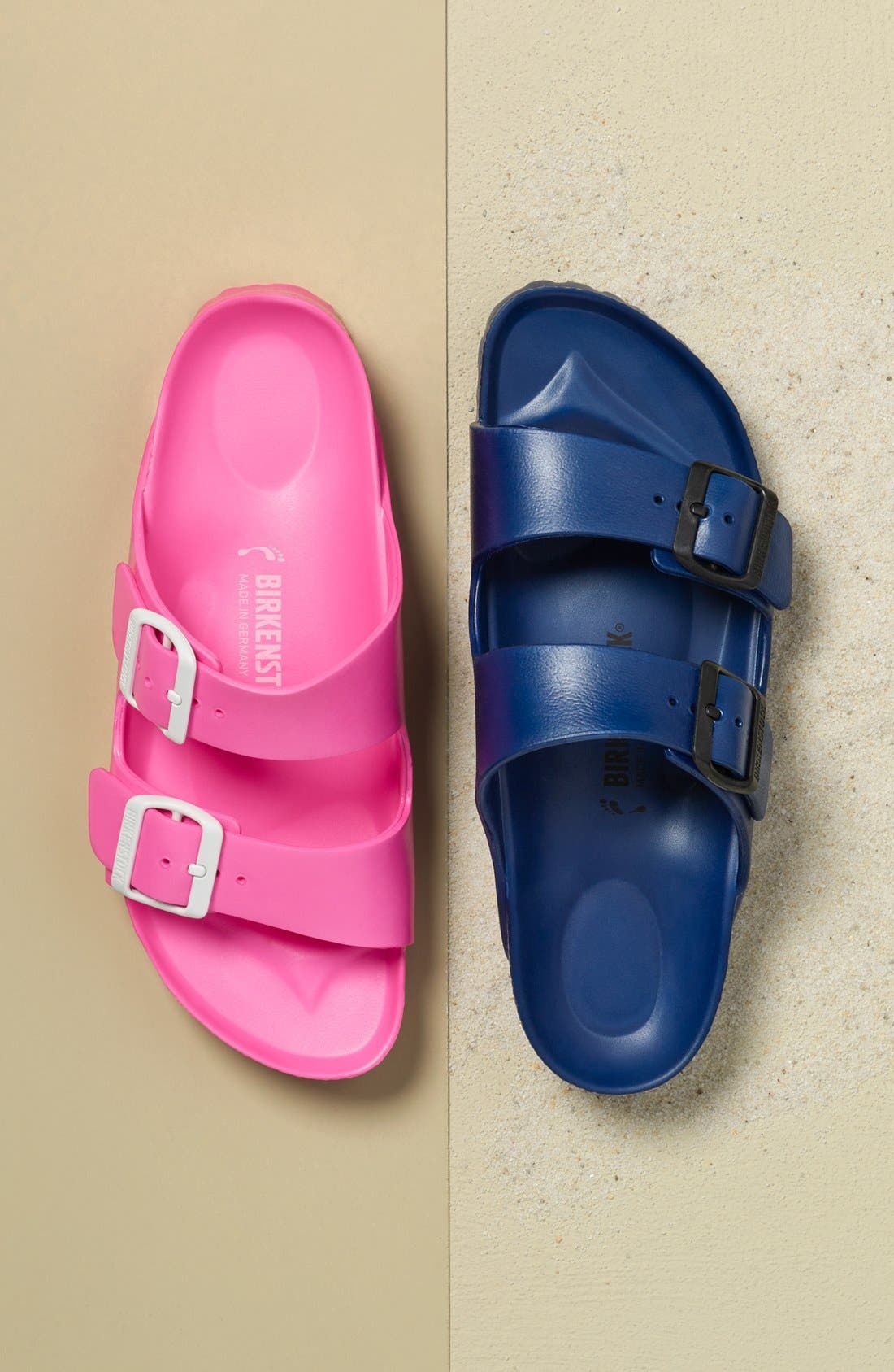 Birkenstock Arizona Essentials Waterproof Slide Sandal in Metallic Silver at Nordstrom - 8