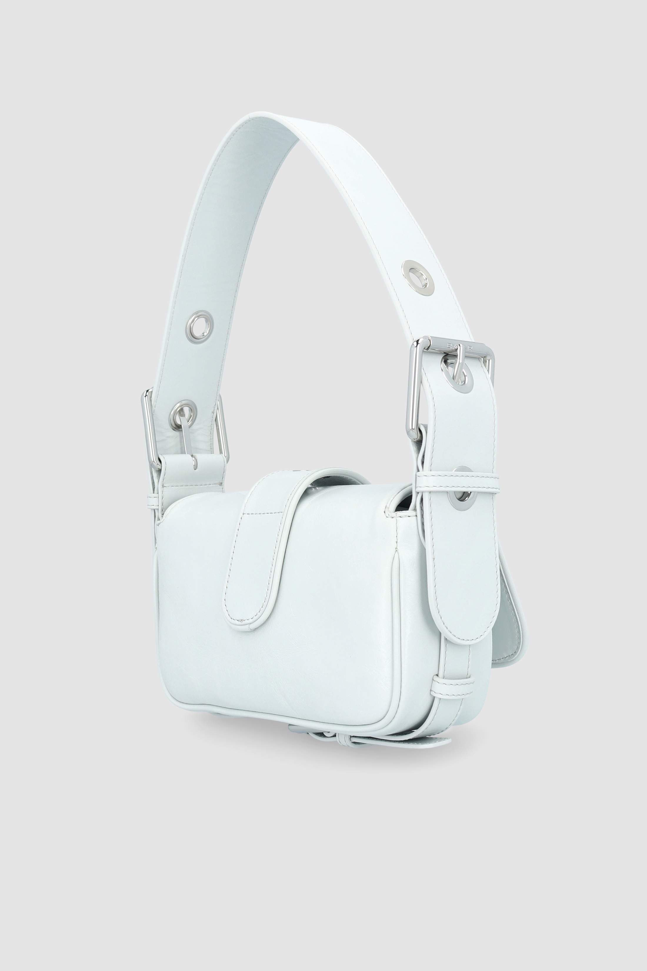Eloise Burrata Creased Calf Leather Shoulder Bag - 3