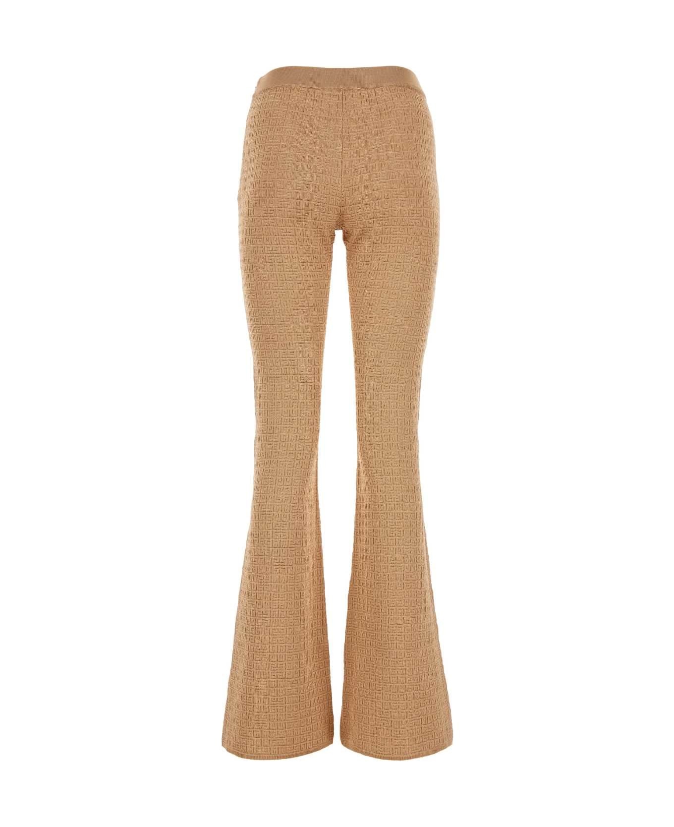Skin Pink Jacquard Flared Leg Pant - 2