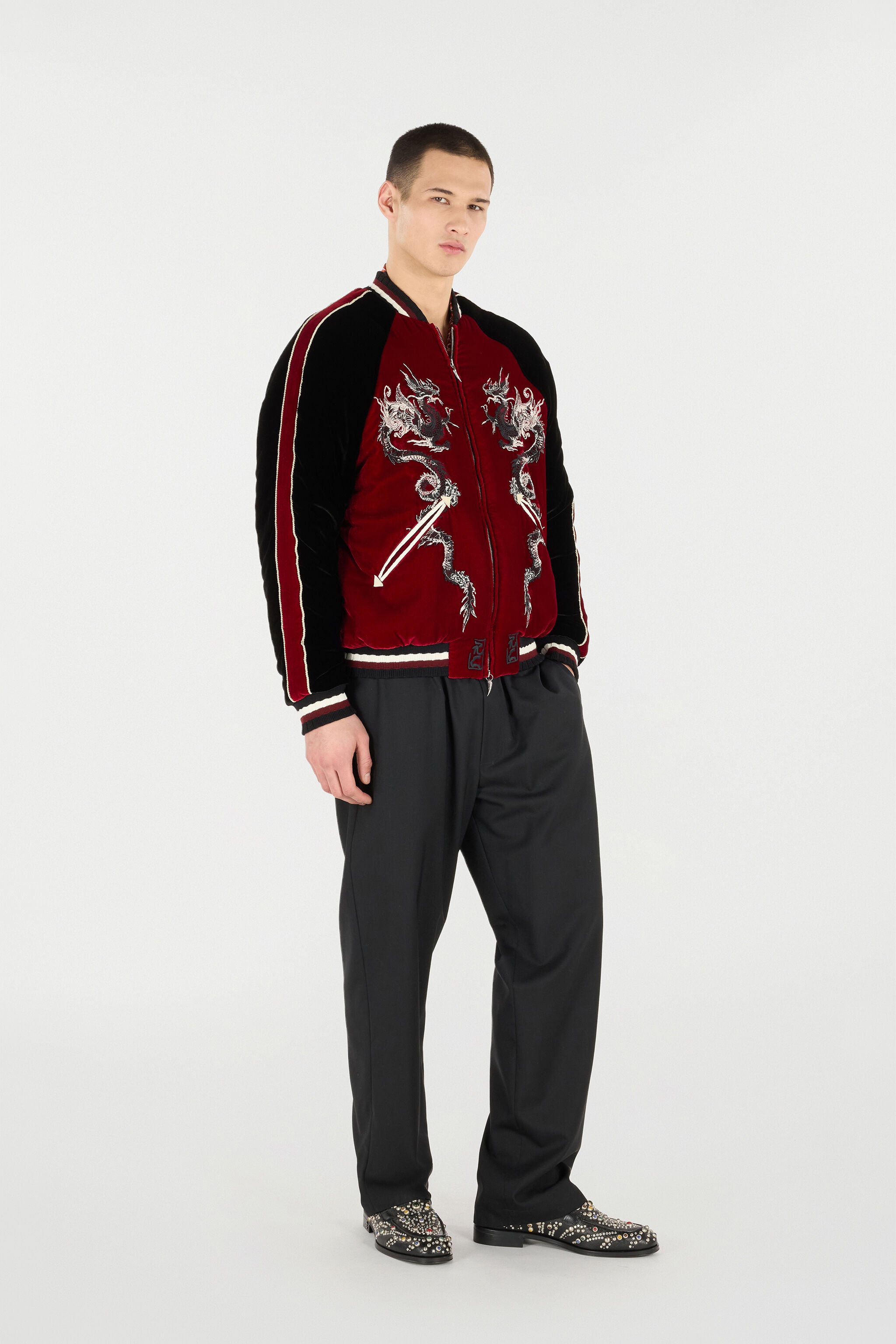 Bomber Jacket With Dragons - 3