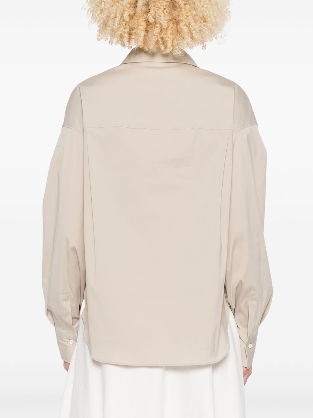 cotton-blend blouse - 4