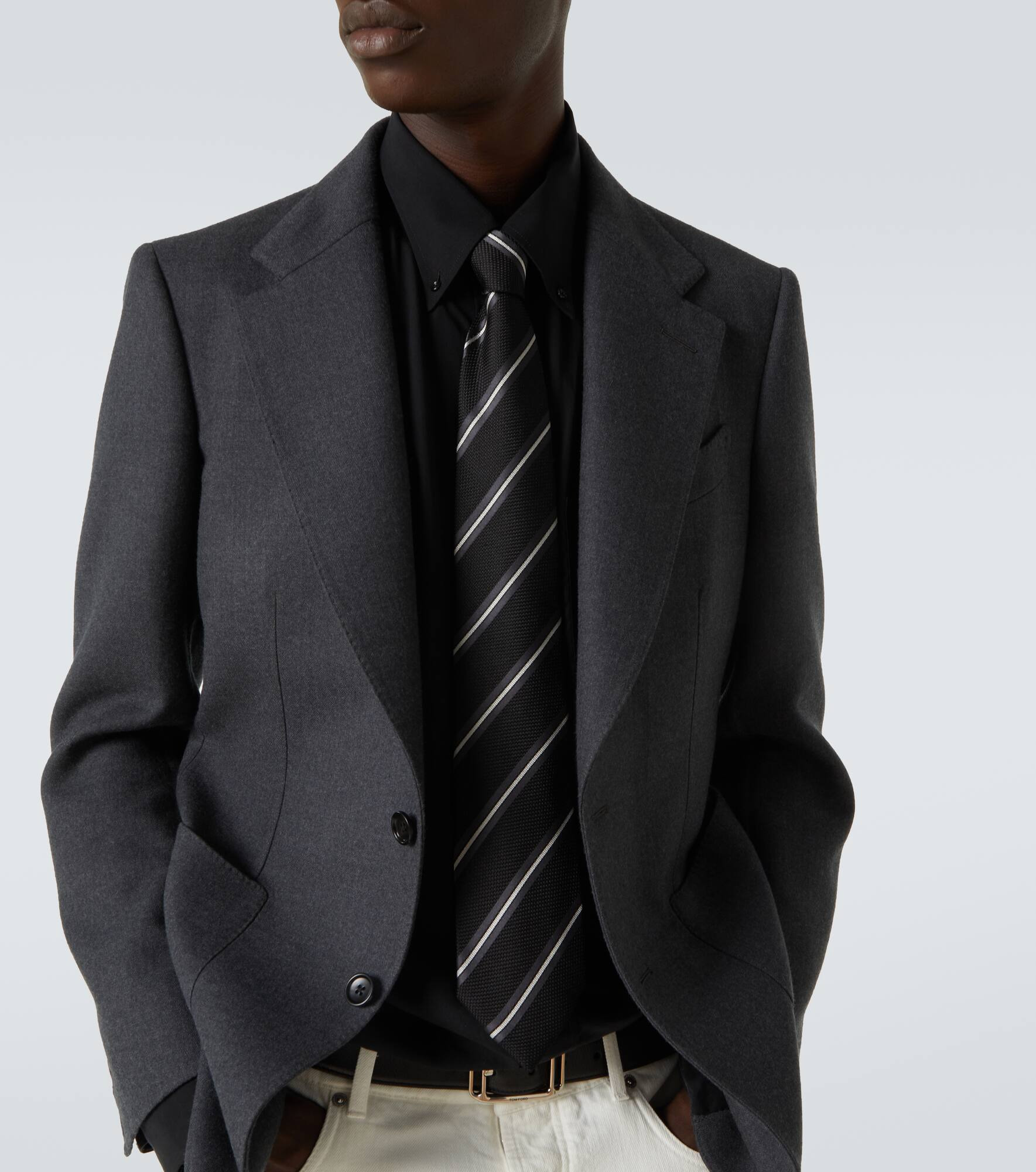 Striped silk tie - 2