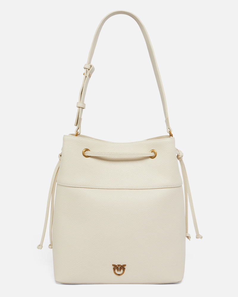 LEATHER BUCKET BAG WITH SHOULDER STRAP 1