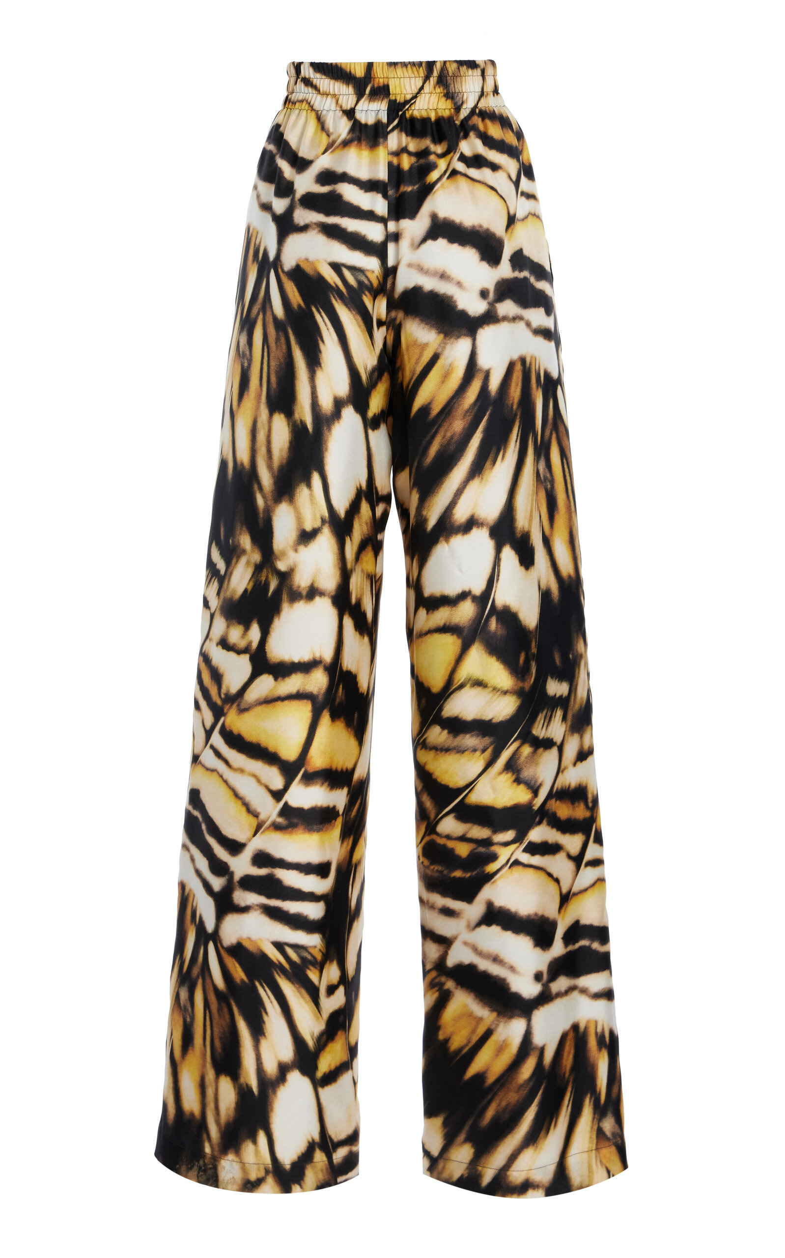 Silk Twill Wide-Leg Pants print - 3
