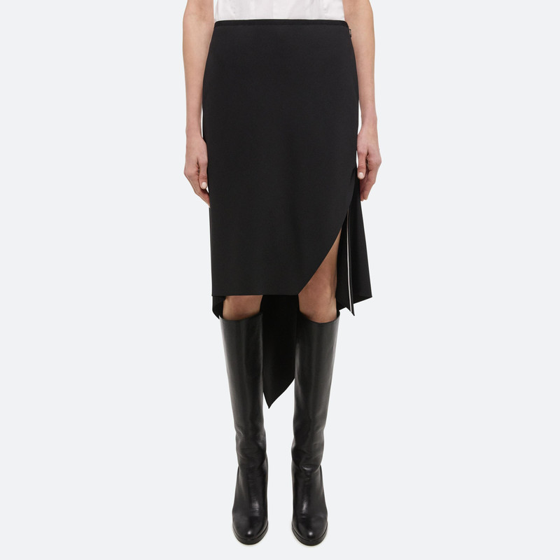 VIRGIN WOOL SCARF HEM SKIRT 8