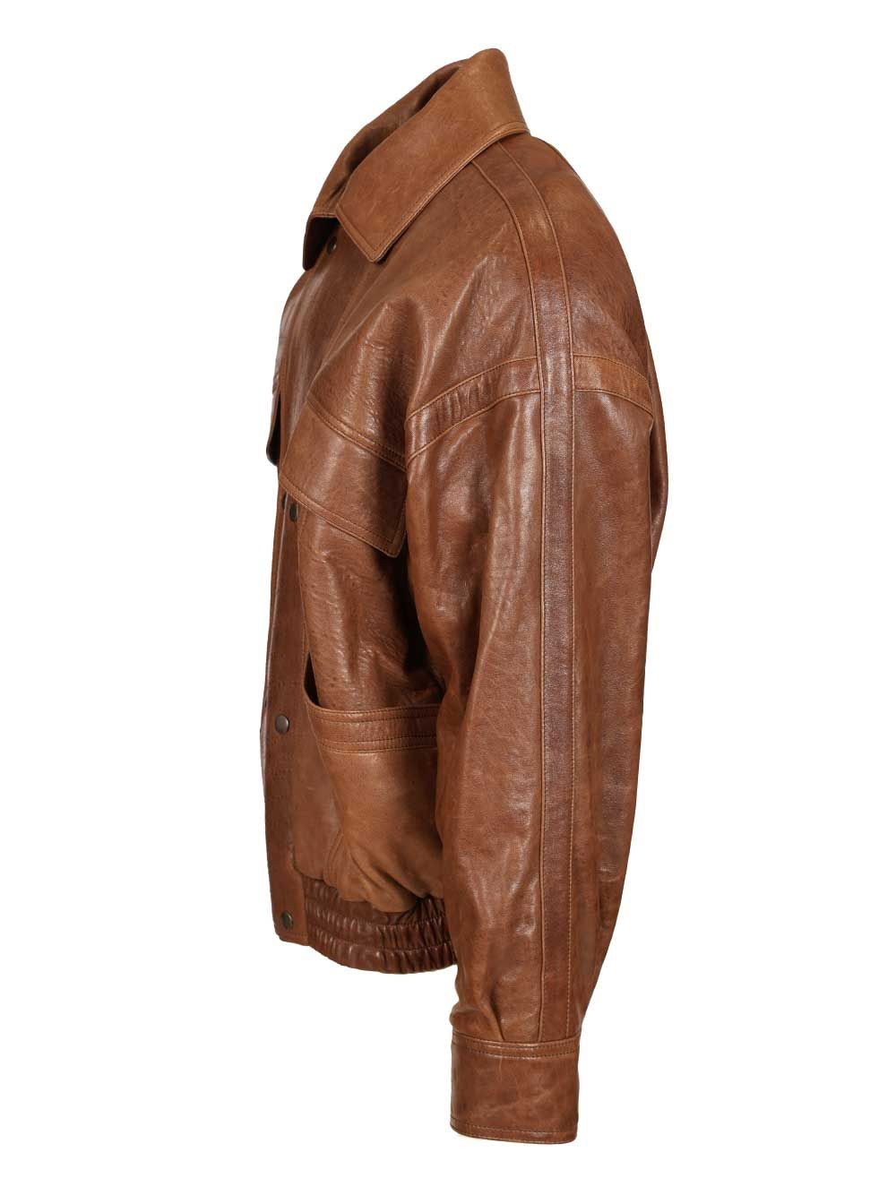 Leather Jacket Jackets Brown - 3