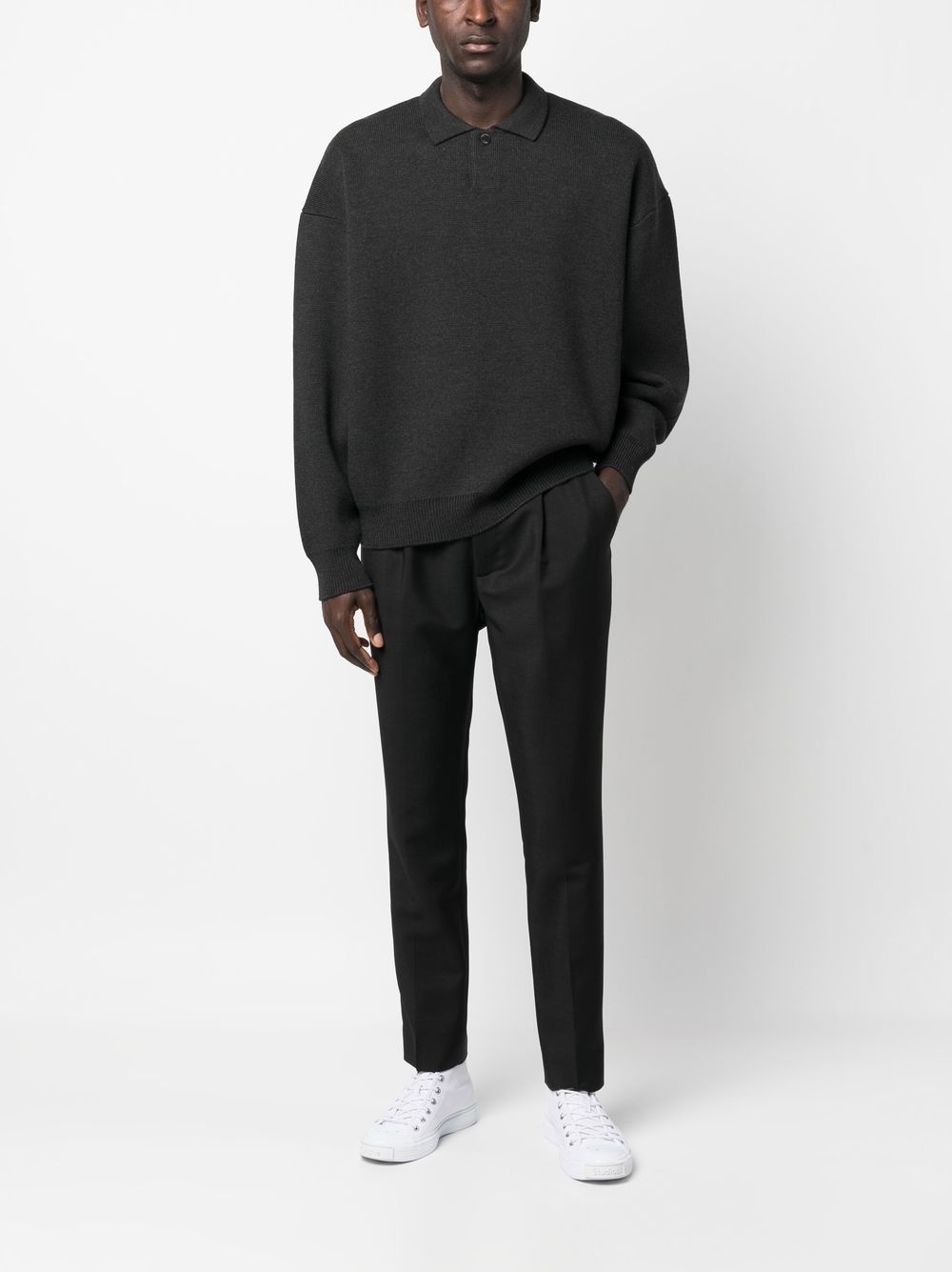 pleated tapered-leg trousers - 2