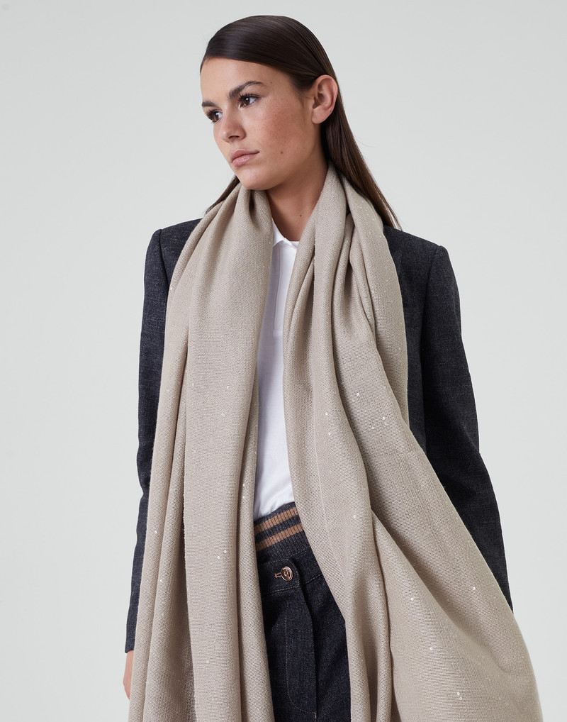 캐시미어와 실크 다이아몬드 원사 scarf 4