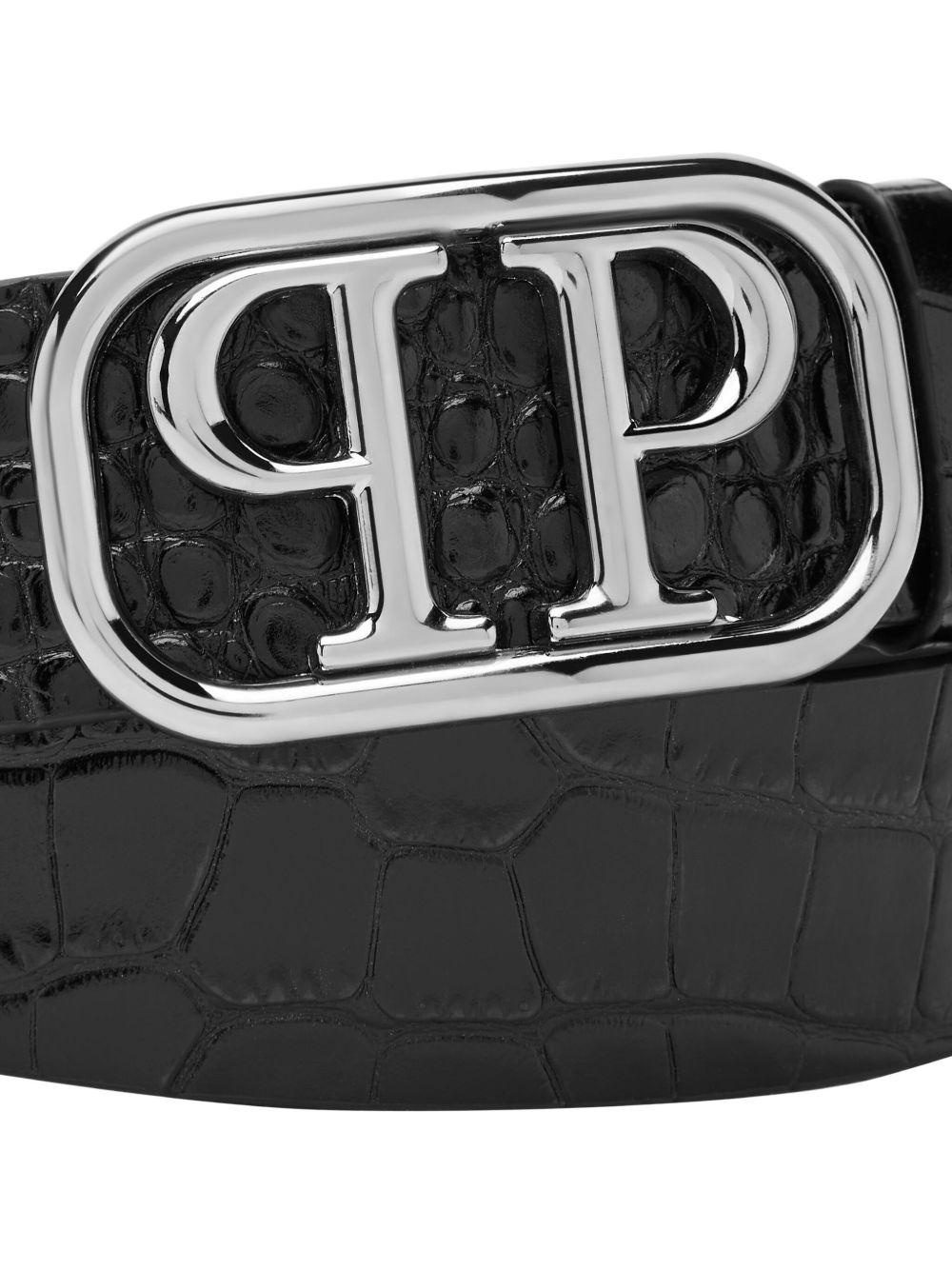 Shiny Skull leather belt - 3