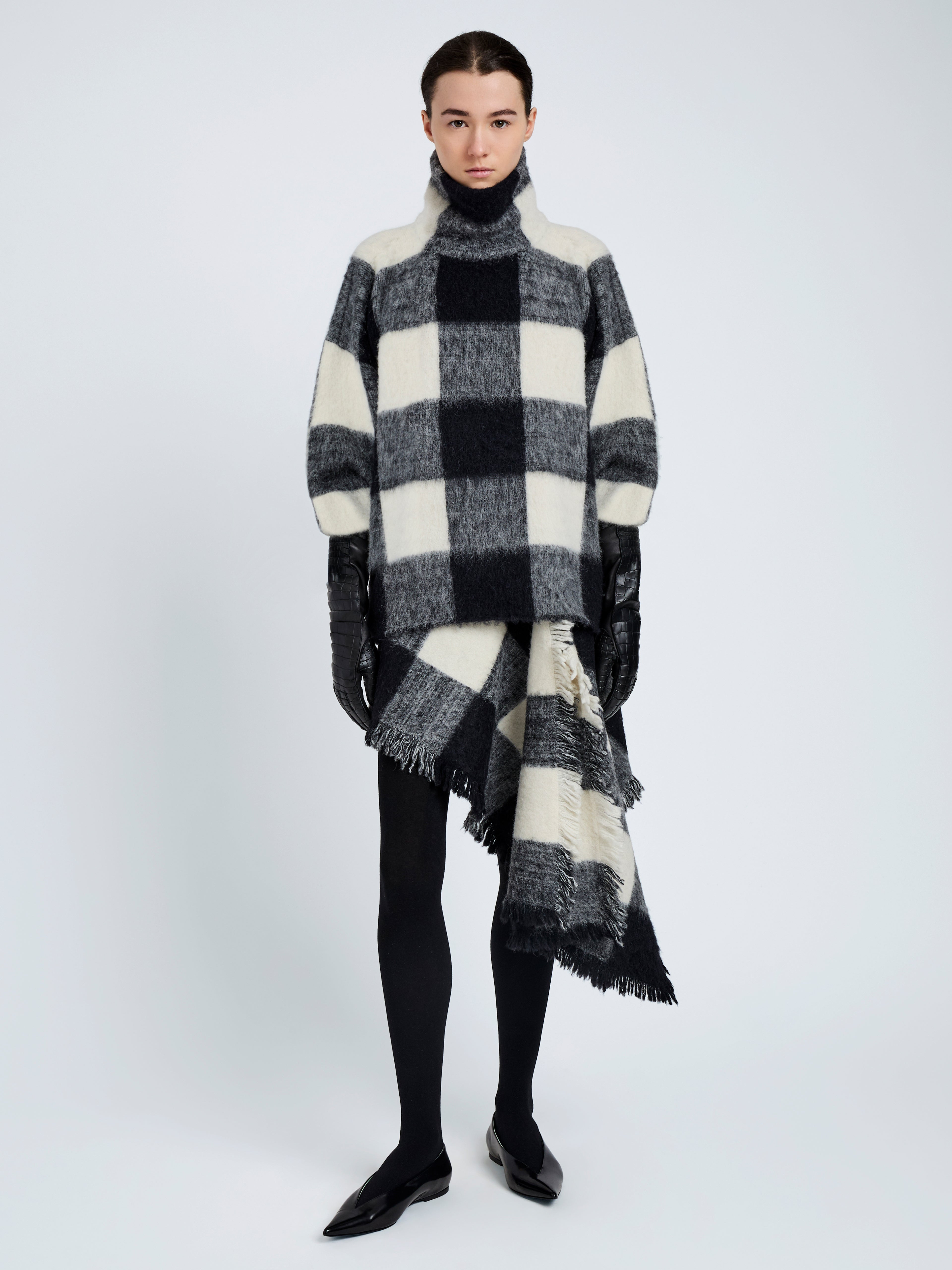 Kai Skirt in Brushed Glenplaid Knit - 2