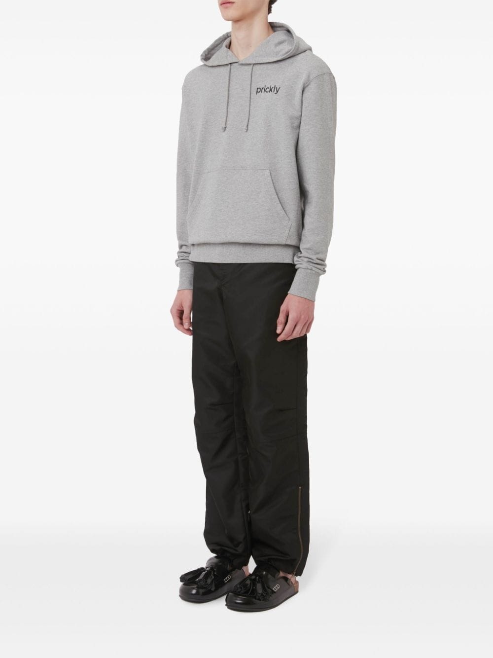 Prickly slogan-print hoodie - 3