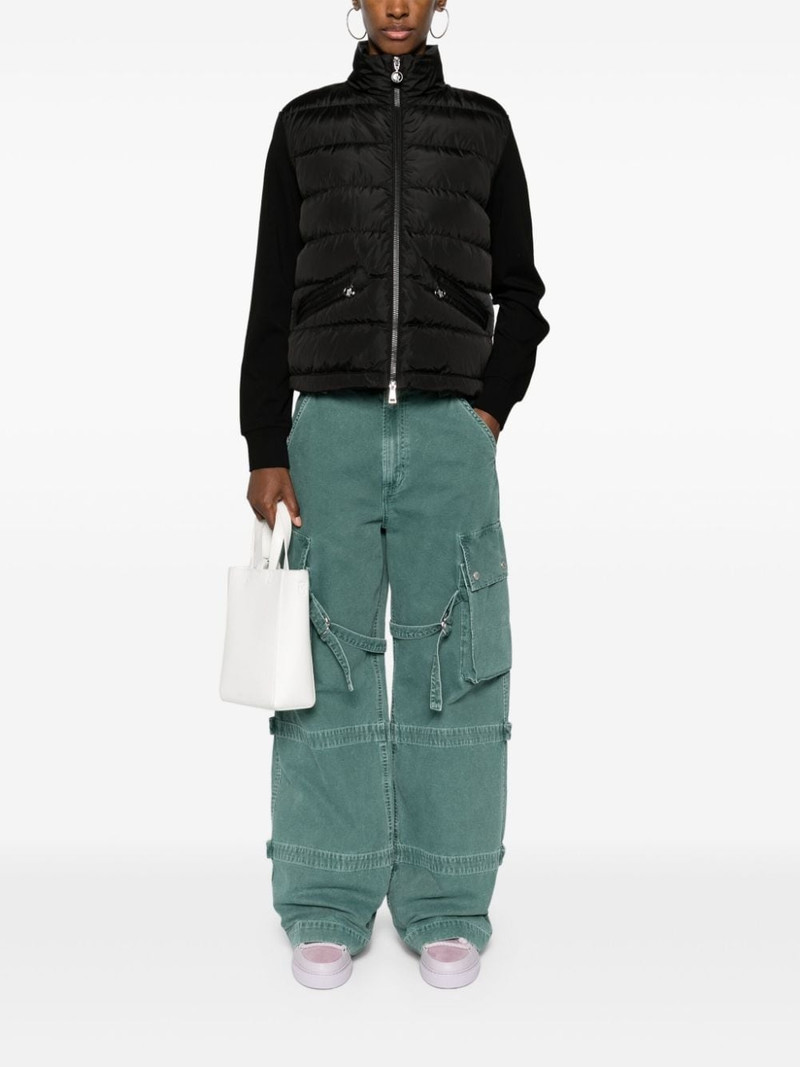 Moncler panelled puffer jacket outlook