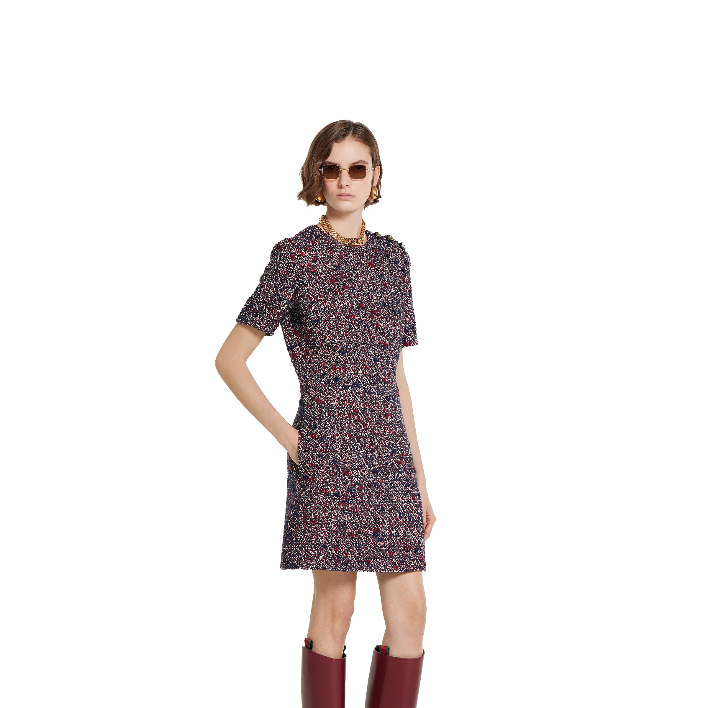 Wool bouclé dress - 3
