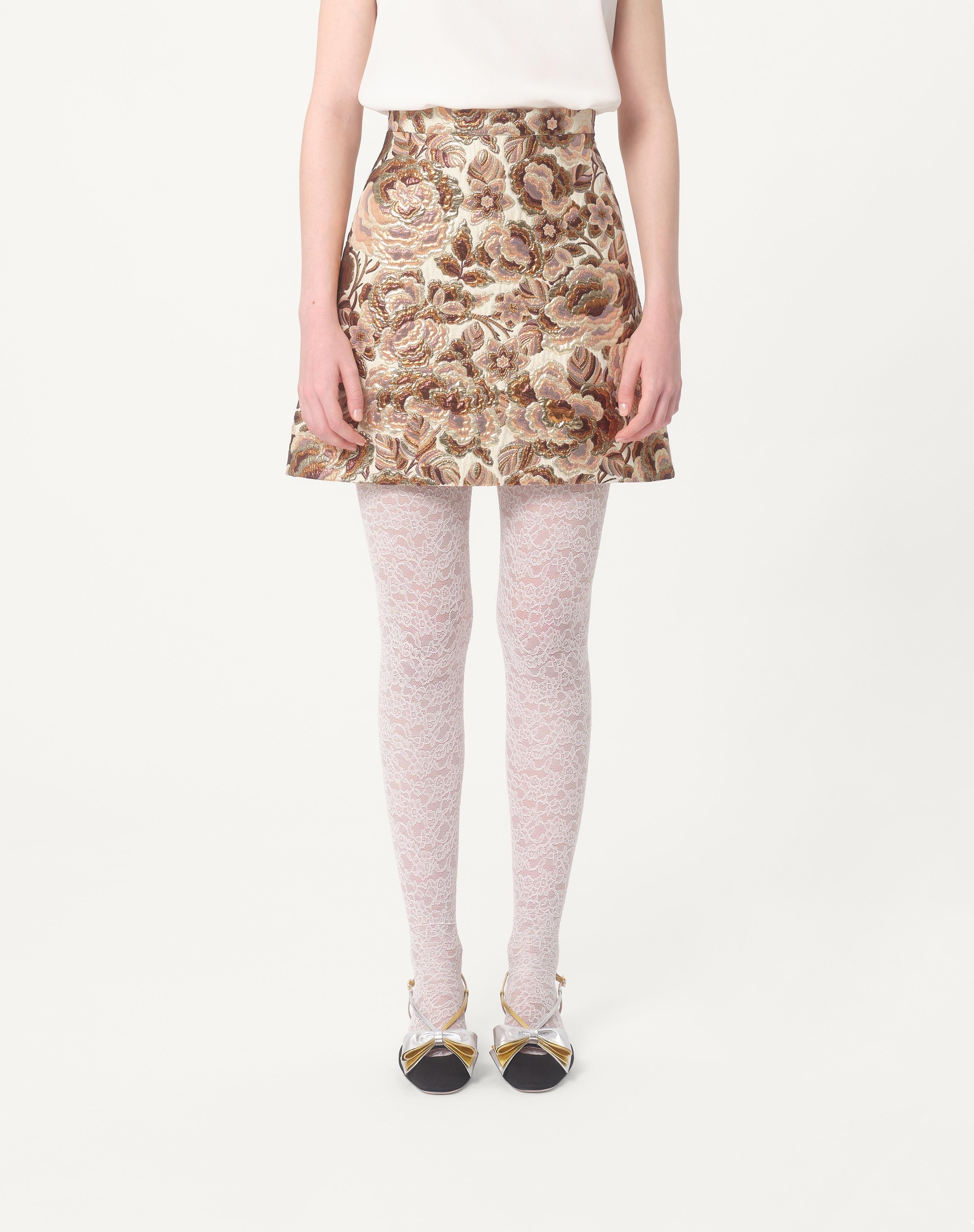 APRES L'HIVER MATELASSE' ROSE LUREX SKIRT - 5