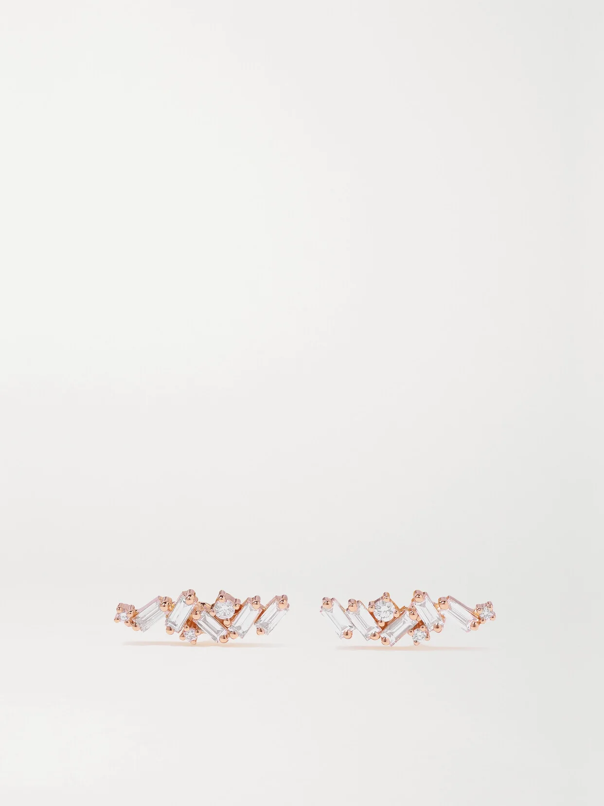 18-karat Rose Gold Diamond Earrings - 1