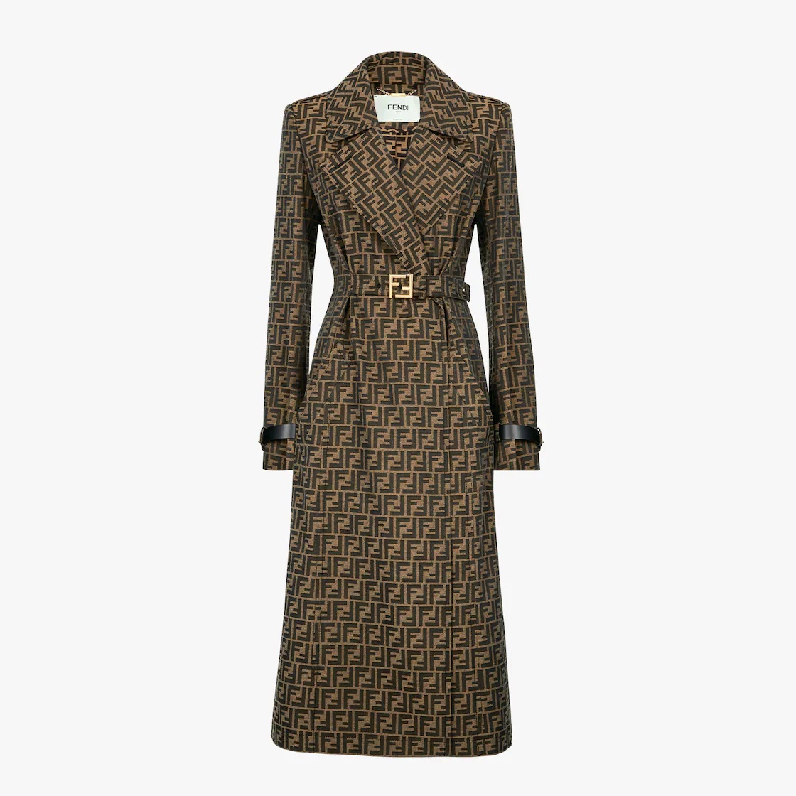 Brown canvas trench coat - 1