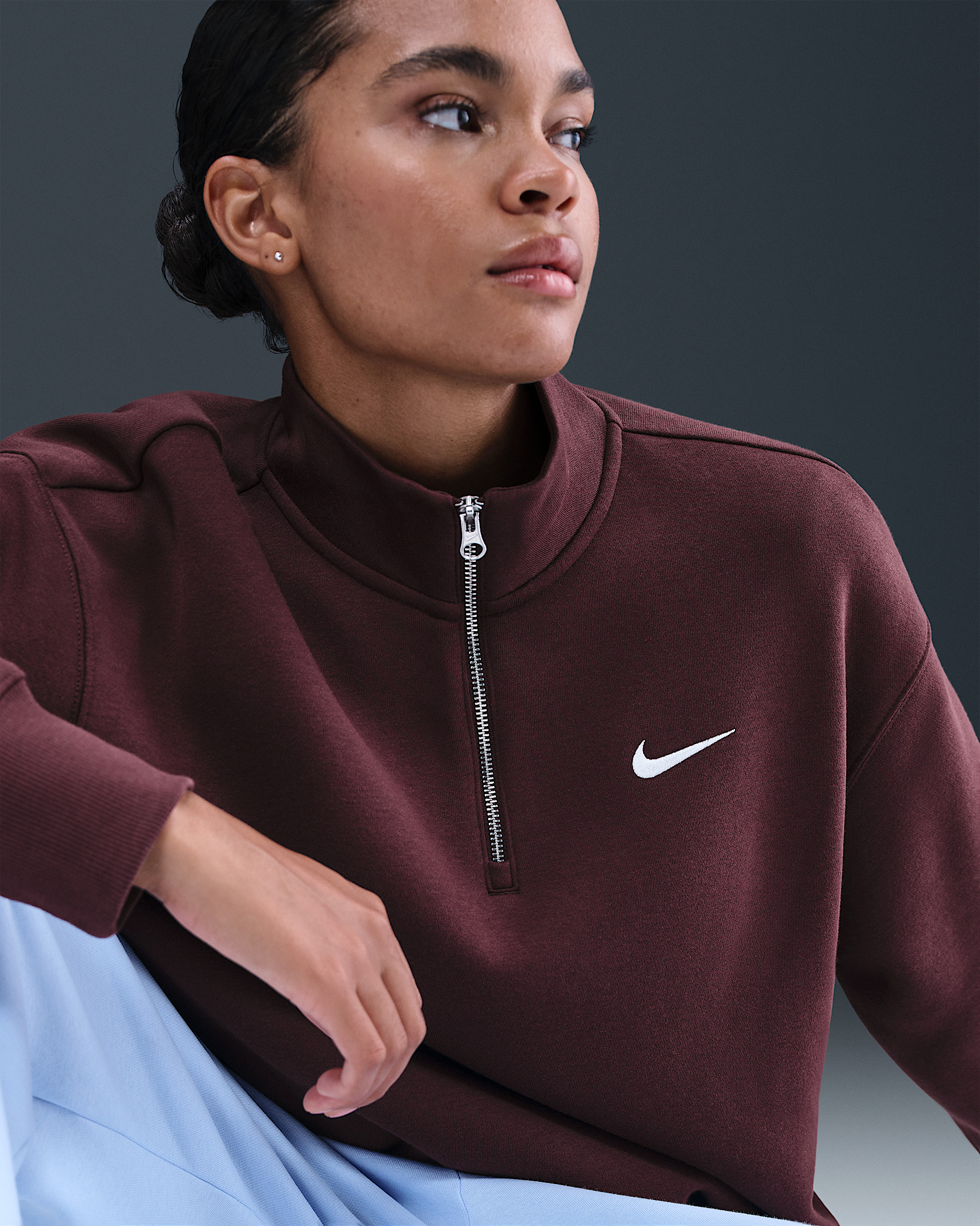Nike Sportswear Phoenix Fleece Women's Oversized 1/4-Zip Long Sweatshirt - 3