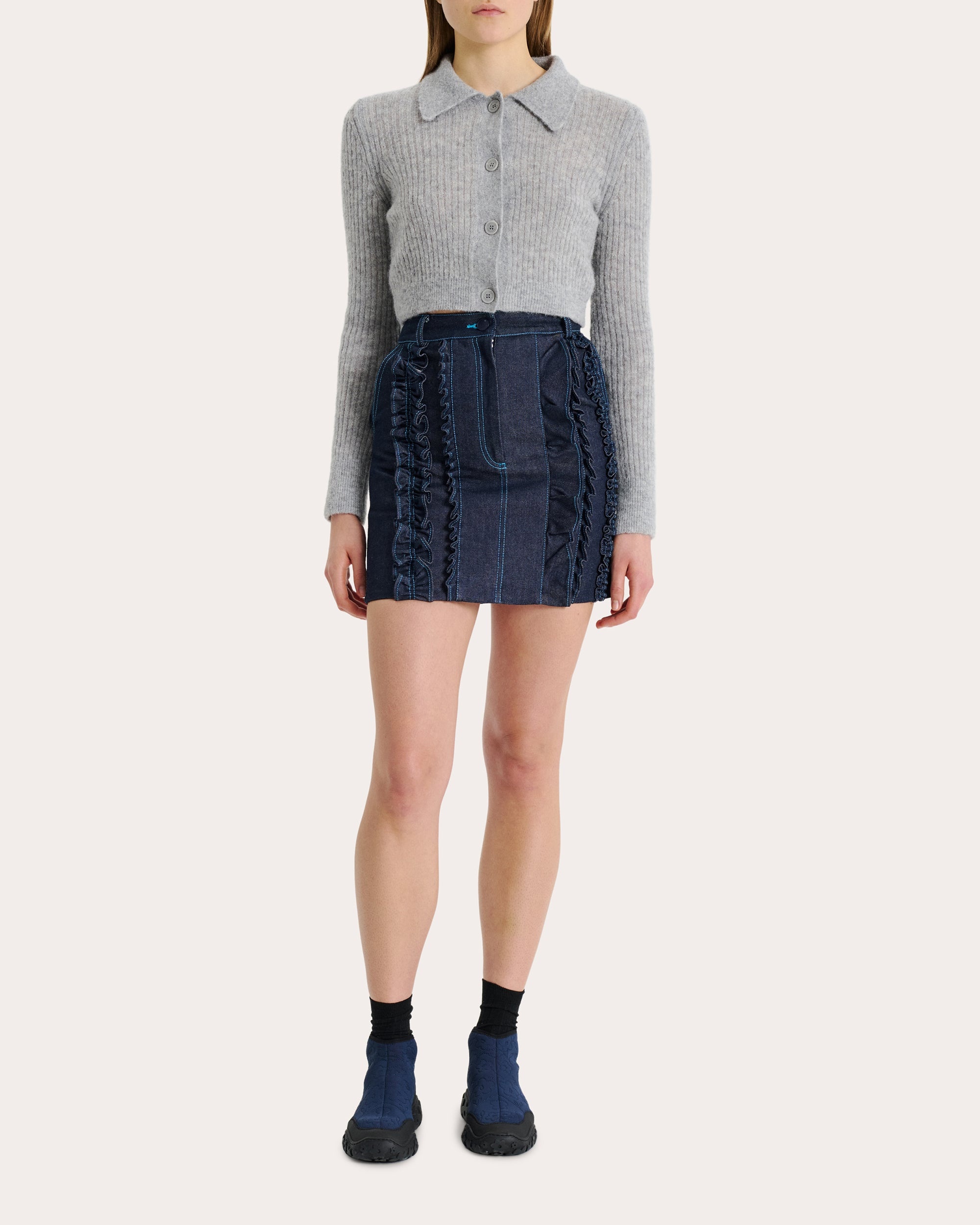Jacqueline Ribbed Alpaca-Blend Cardigan - 3