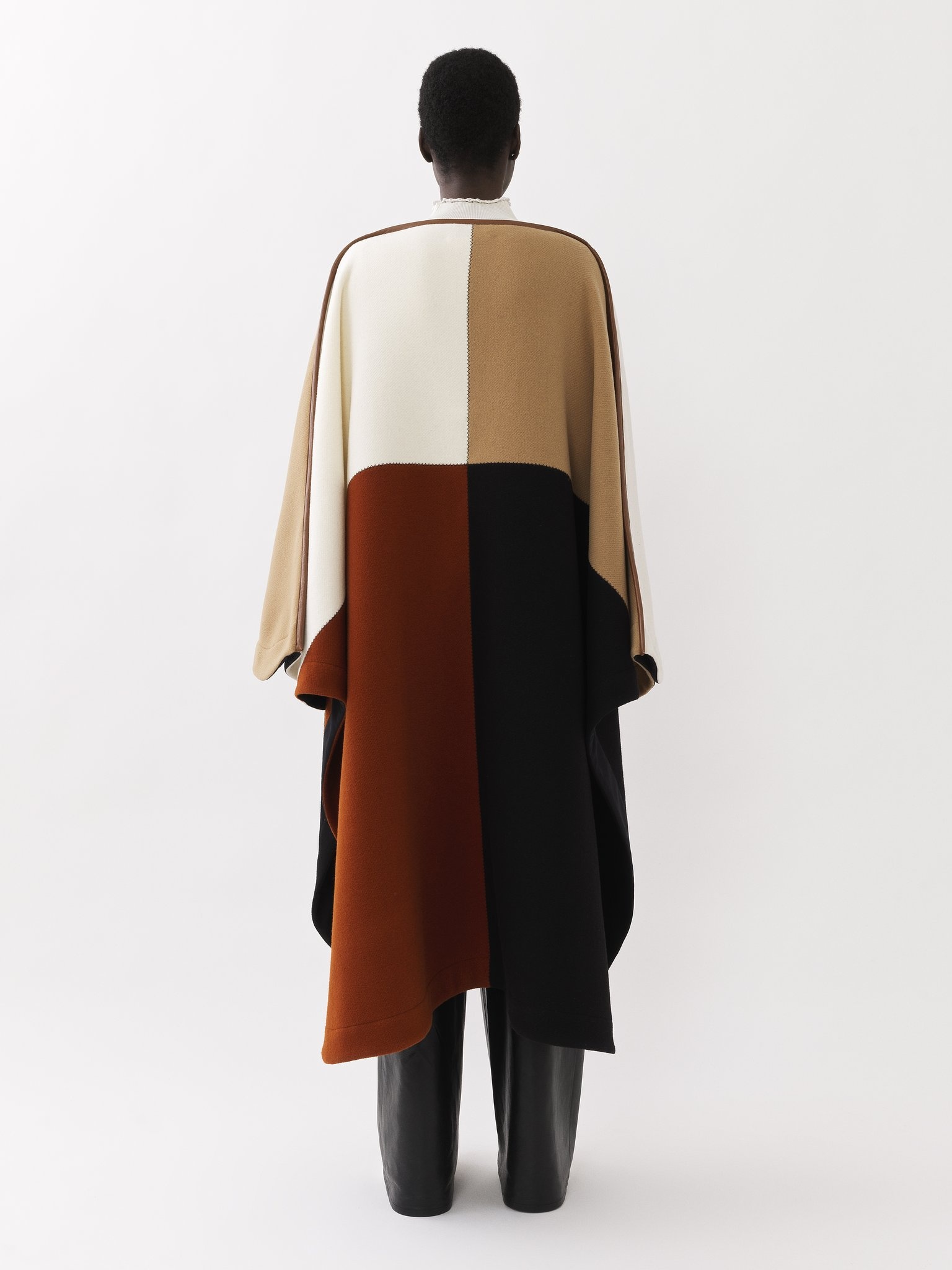 COLOR-BLOCK PONCHO - 4