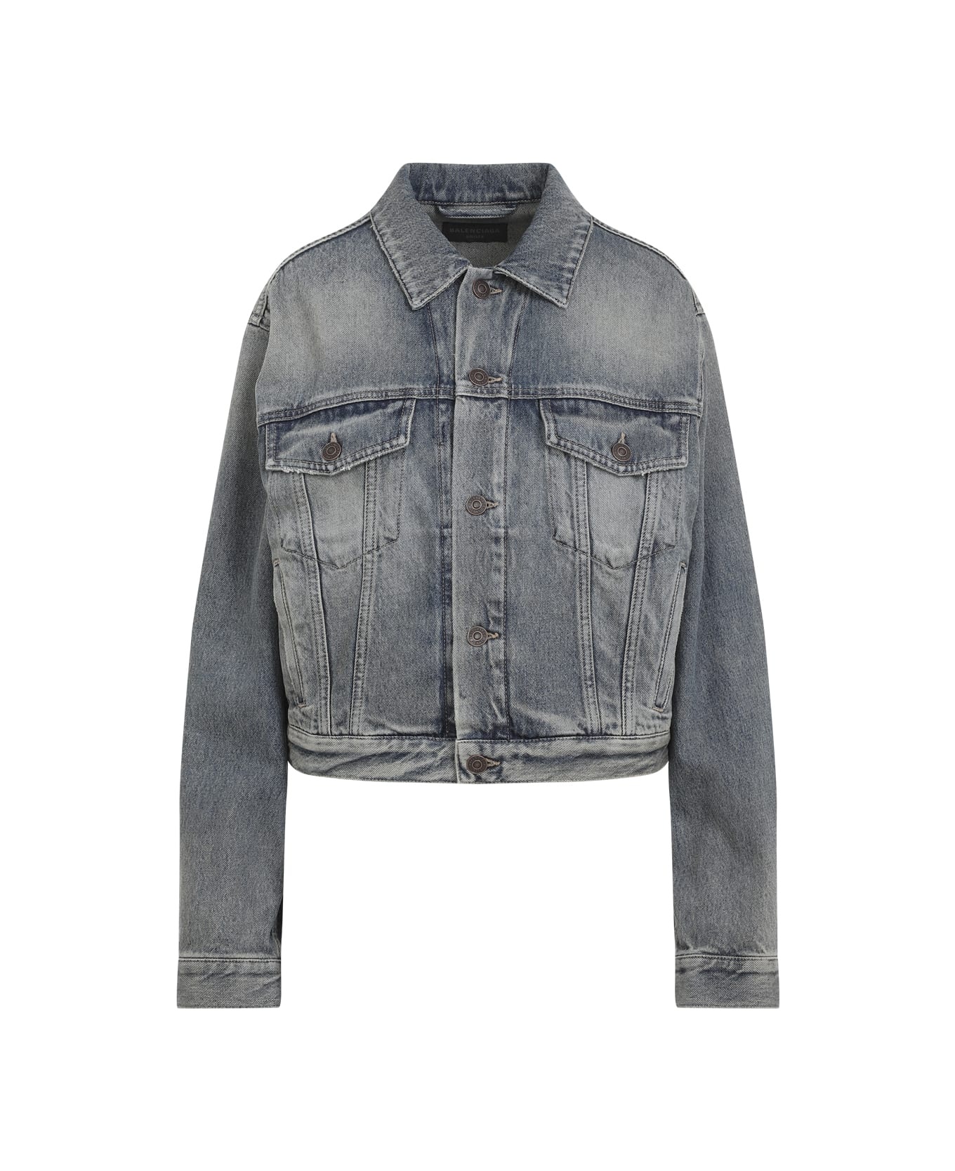 Rhinestone Logo Denim Jacket - 2